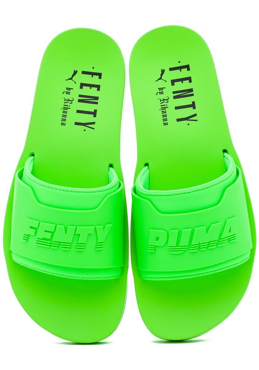 fenty puma slides neon