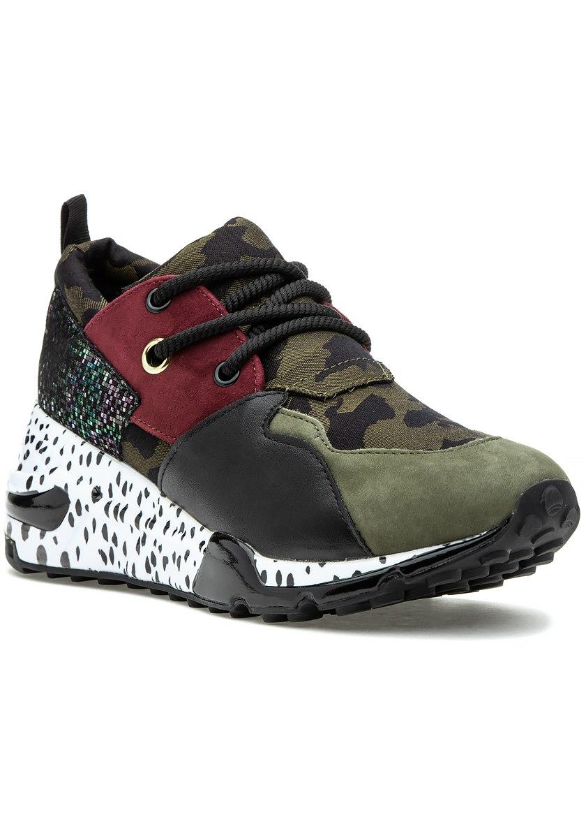 Steve Madden Leather Cliff Sneaker Olive Multi - Lyst