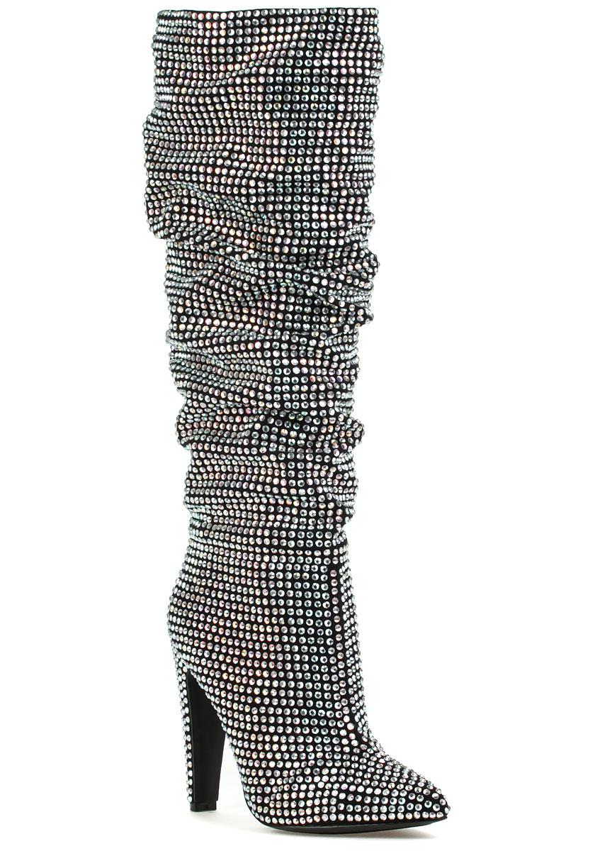 steve madden crushing rhinestone dress boots