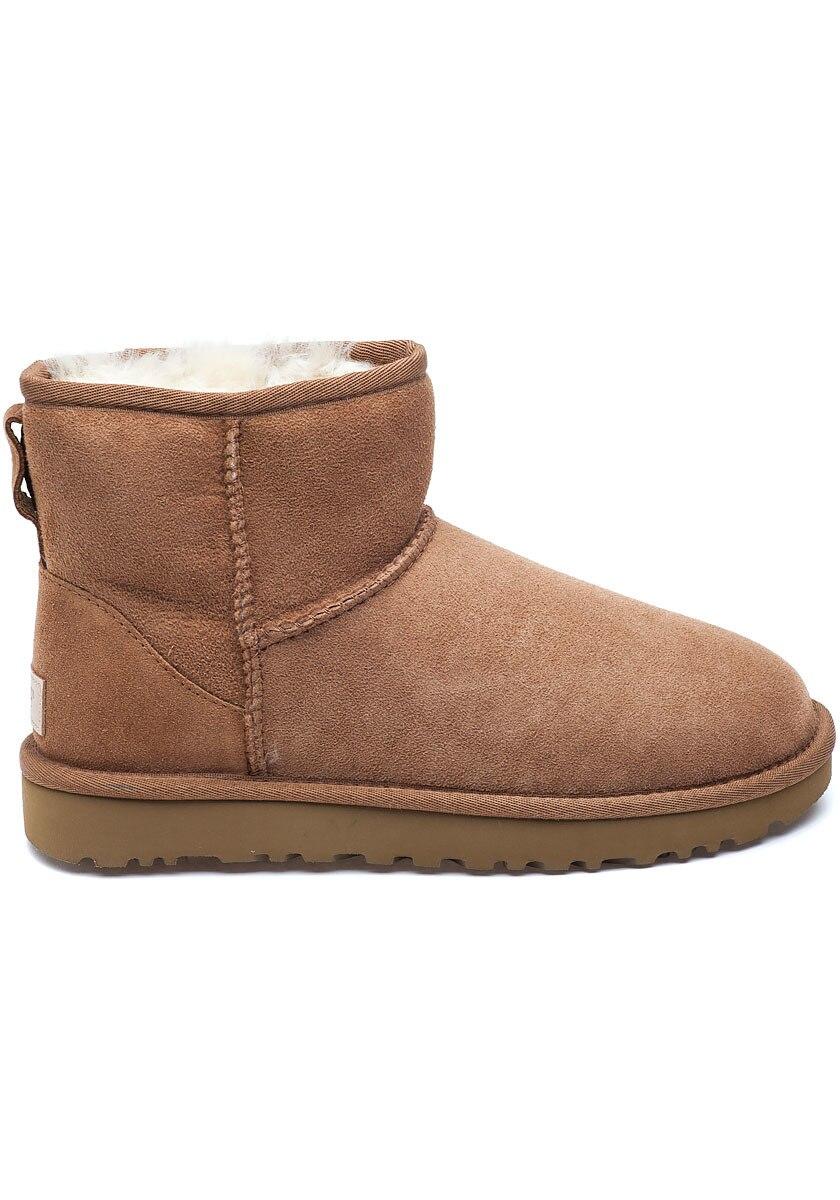 UGG Classic Mini Ii Chestnut Suede Bootie in Tan (Brown) - Lyst