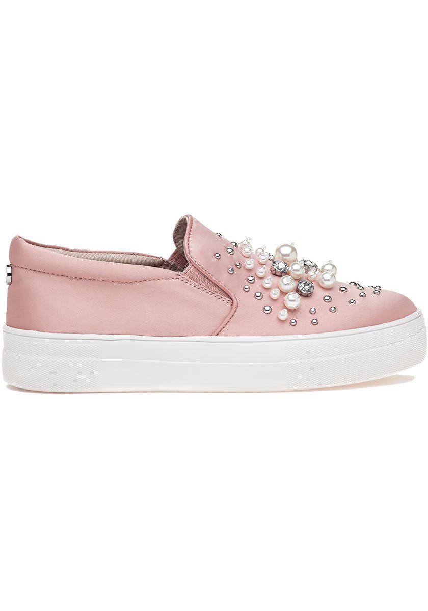 steve madden slip ons rose gold