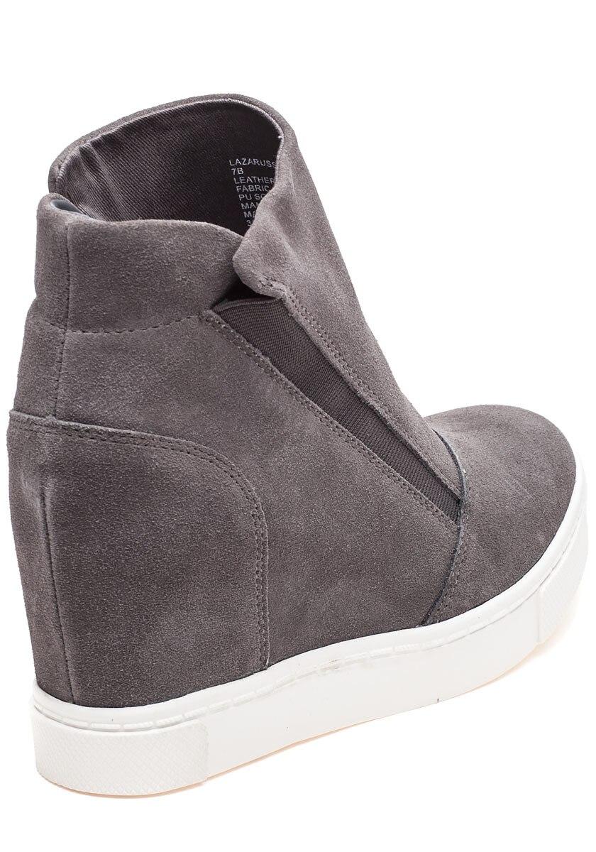 steve madden gray wedge sneaker