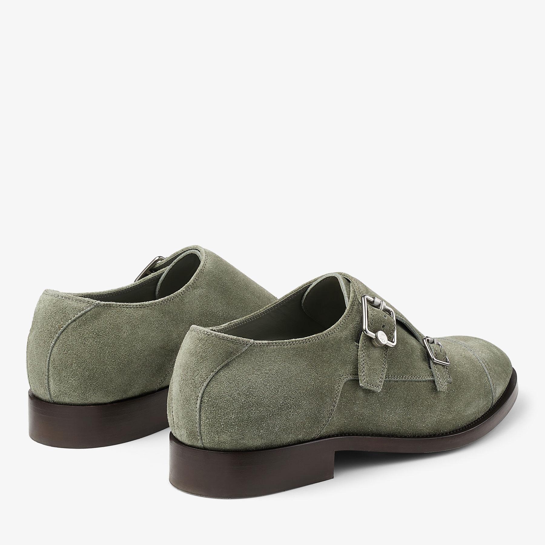 Jimmy Choo Finnion Monkstrap in Green for Men | Lyst