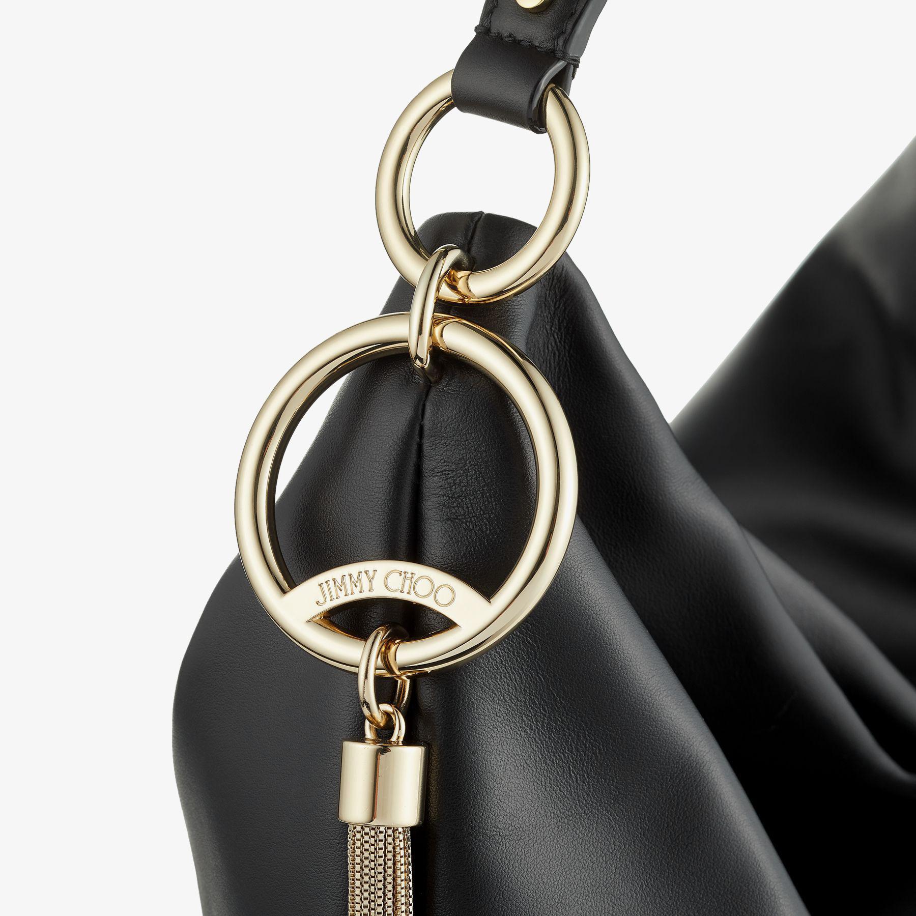 Jimmy Choo Callie Leather Hobo Bag in Black | Lyst
