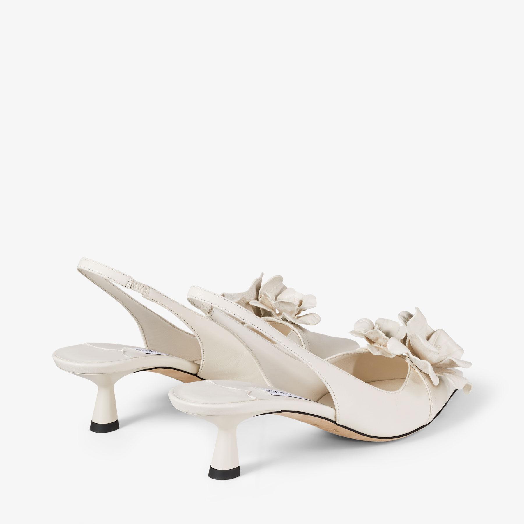Jimmy Choo Amita Flowers 45 in Natural | Lyst