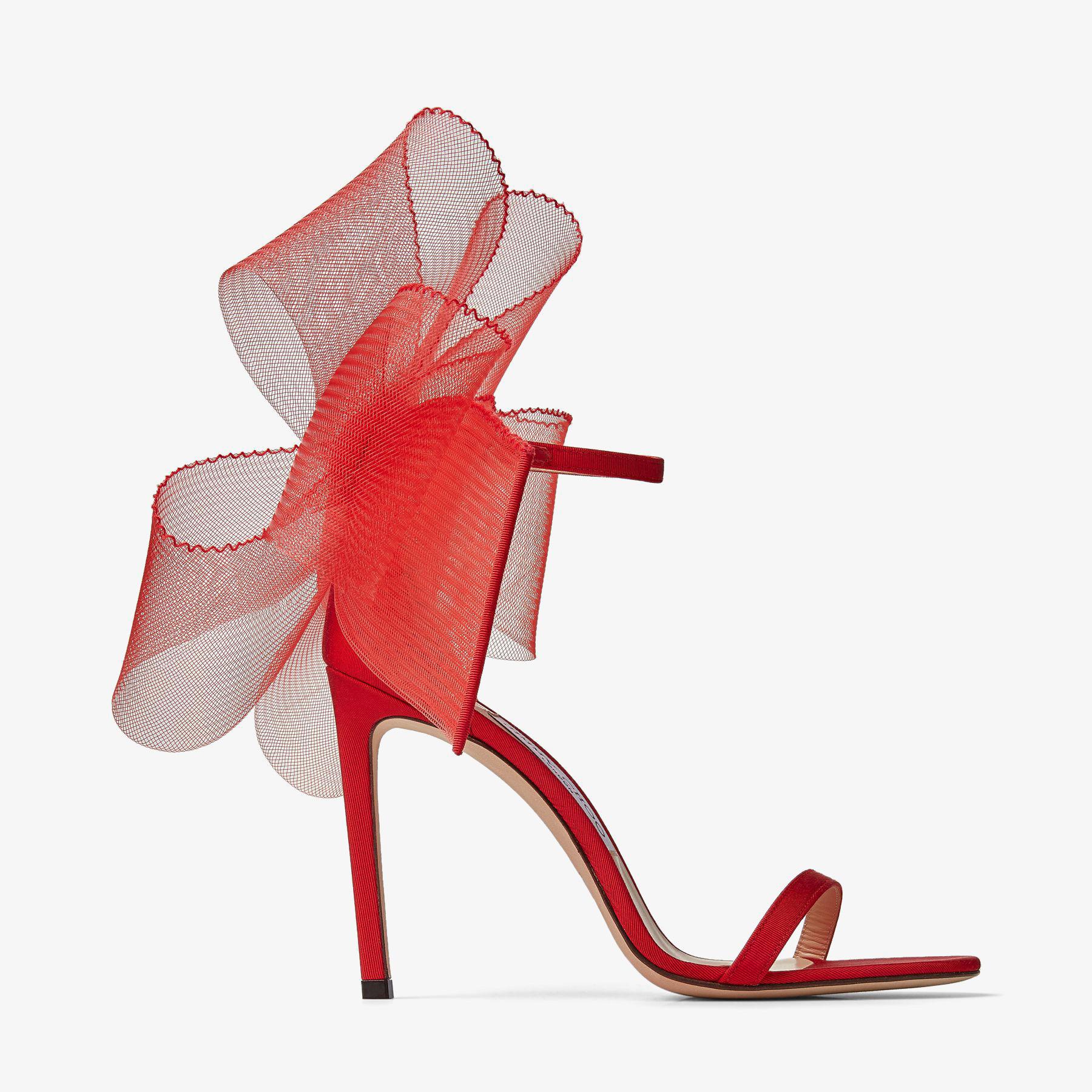 Jimmy Choo Aveline 100 in Red/Red (Red 