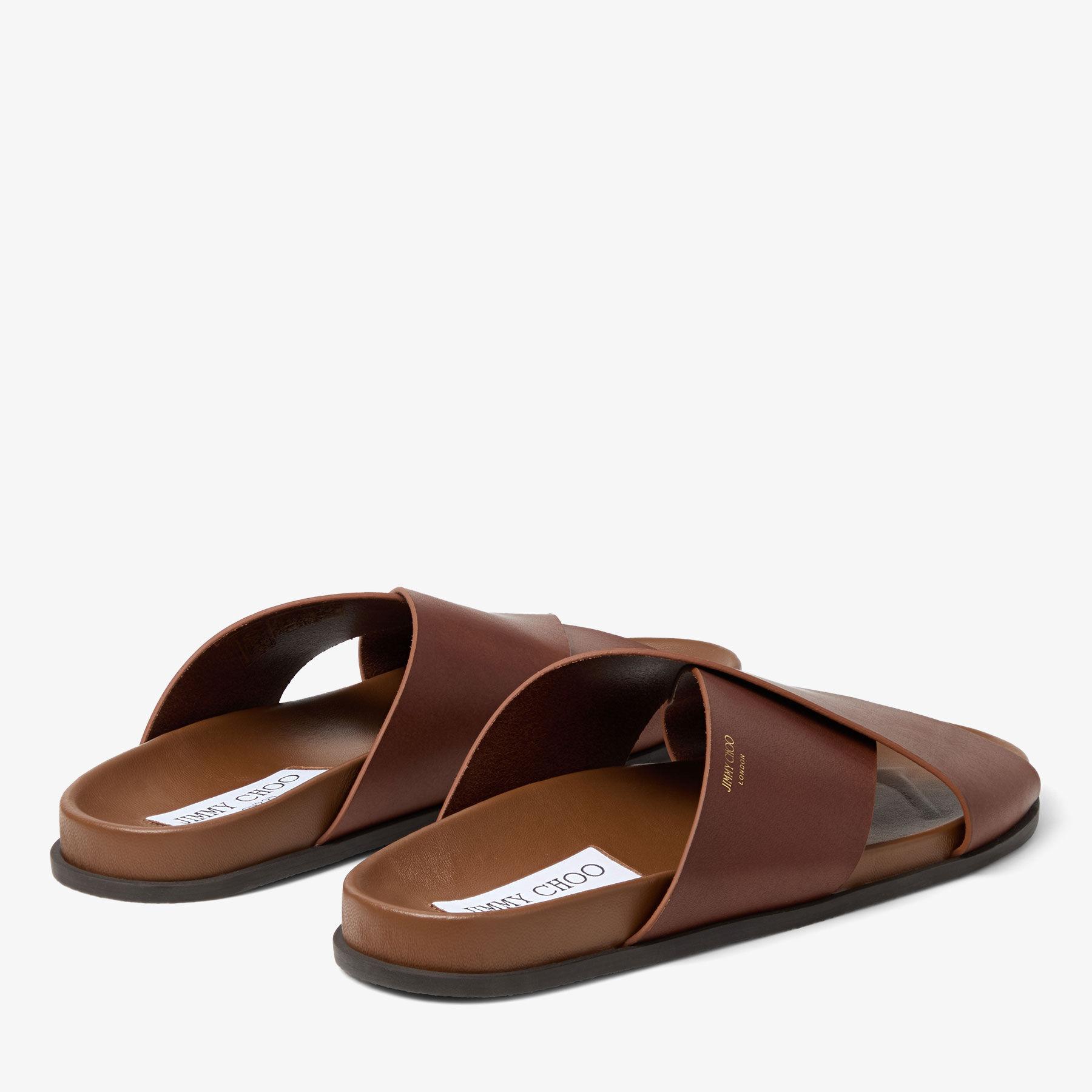 ❗️NWOT❗️JIMMY CHOO PALMO STAR STUDDED LEATHER SLIDES Sol Slide | Black Vachetta Leather Slides | JIMMY CHOO main image 2
