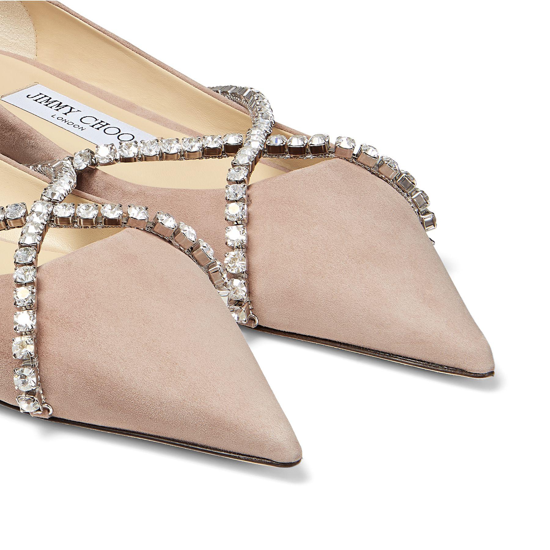 Jimmy Choo Genevi Flat in Natural | Lyst