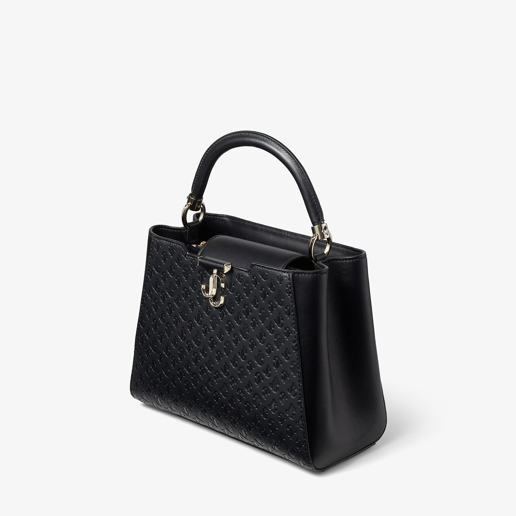 Jimmy Choo Varenne Top Handle M in Black | Lyst Jimmy Choo Varenne Top Handle M in Black | Lyst