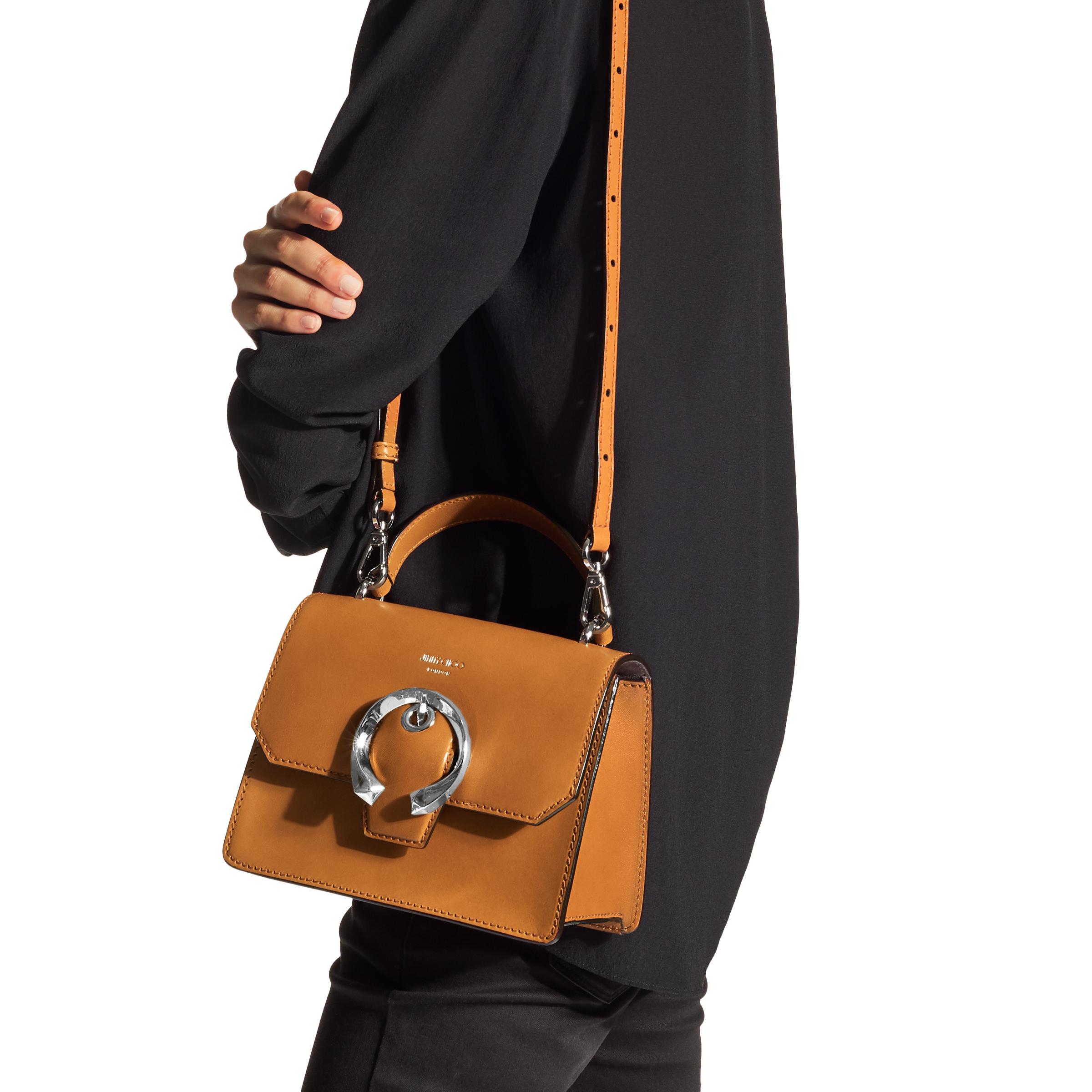 Jimmy Choo Small Madeline Satchel in Brown | Lyst