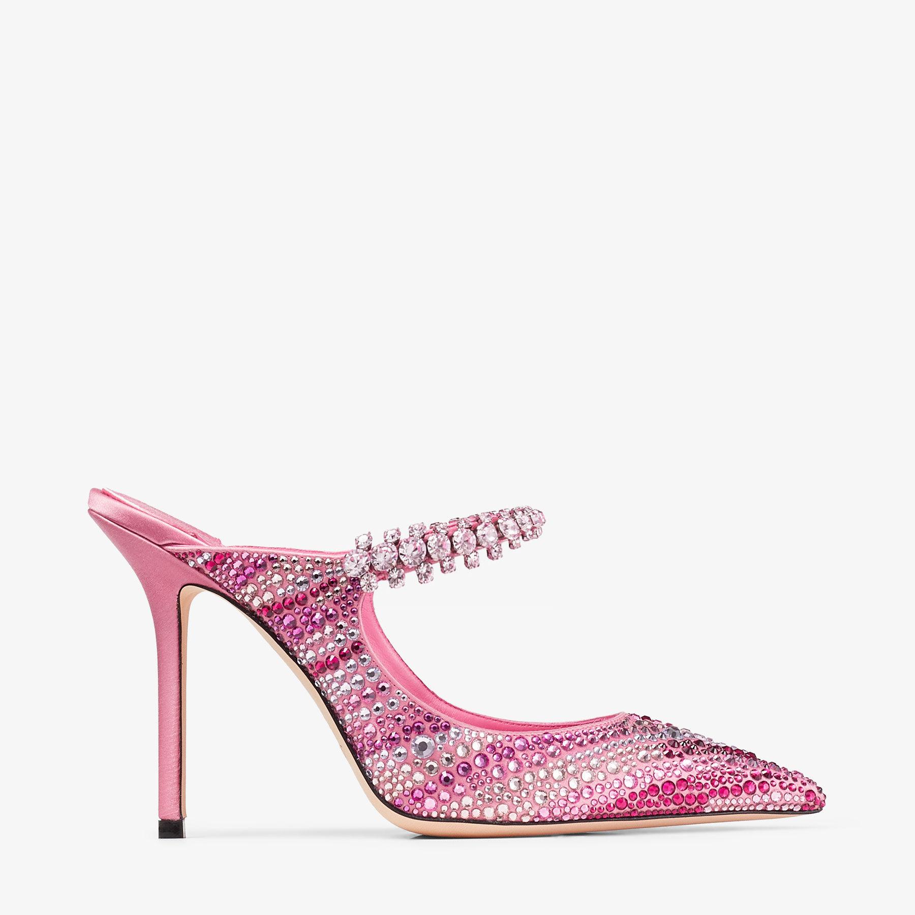 パンプス Jimmy Choo Bing' Pink Pumps JIMMY CHOO Patent Crystal Bing 100 Pumps 37.5 Candy Pink