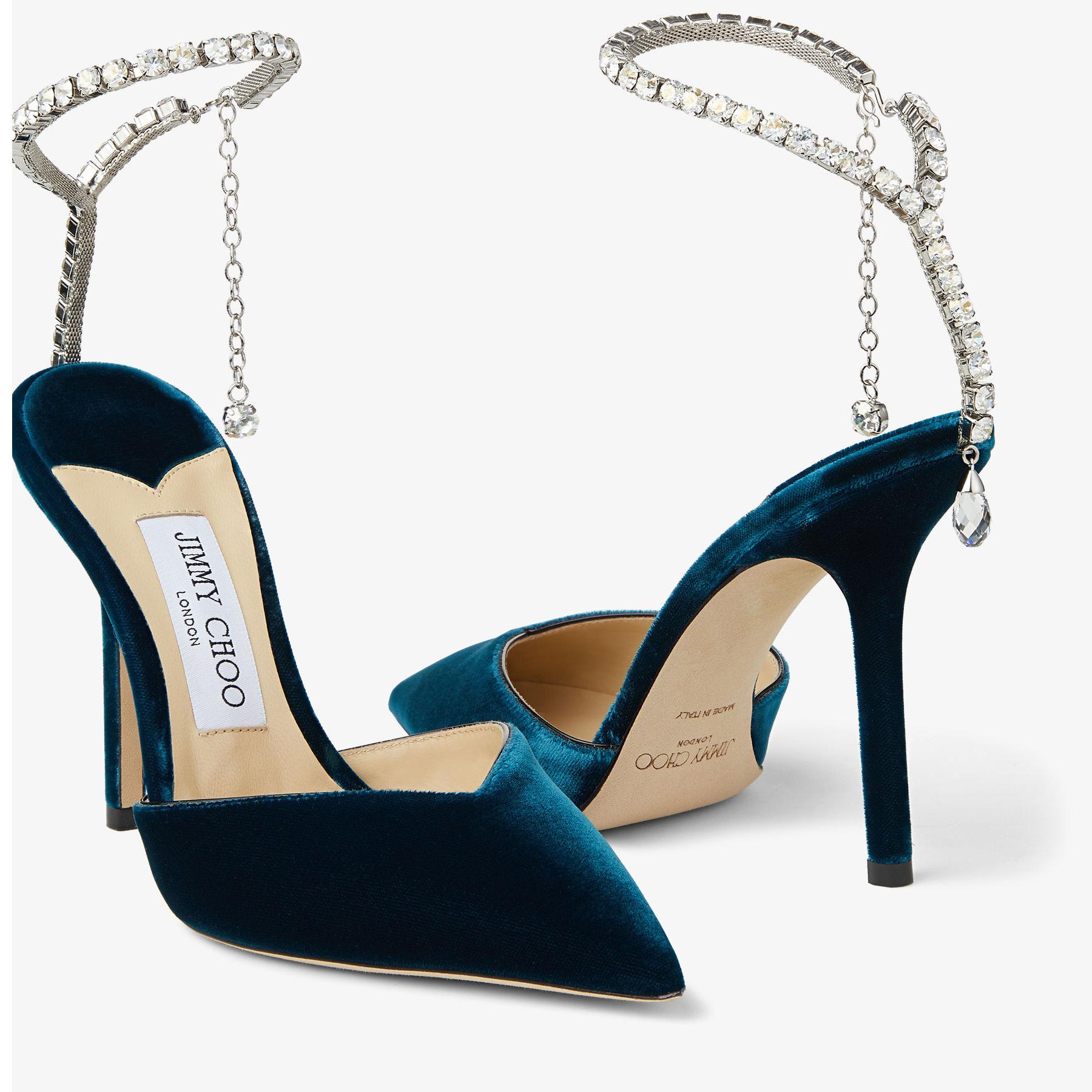 Jimmy Choo Saeda 100 in Blue | Lyst Canada