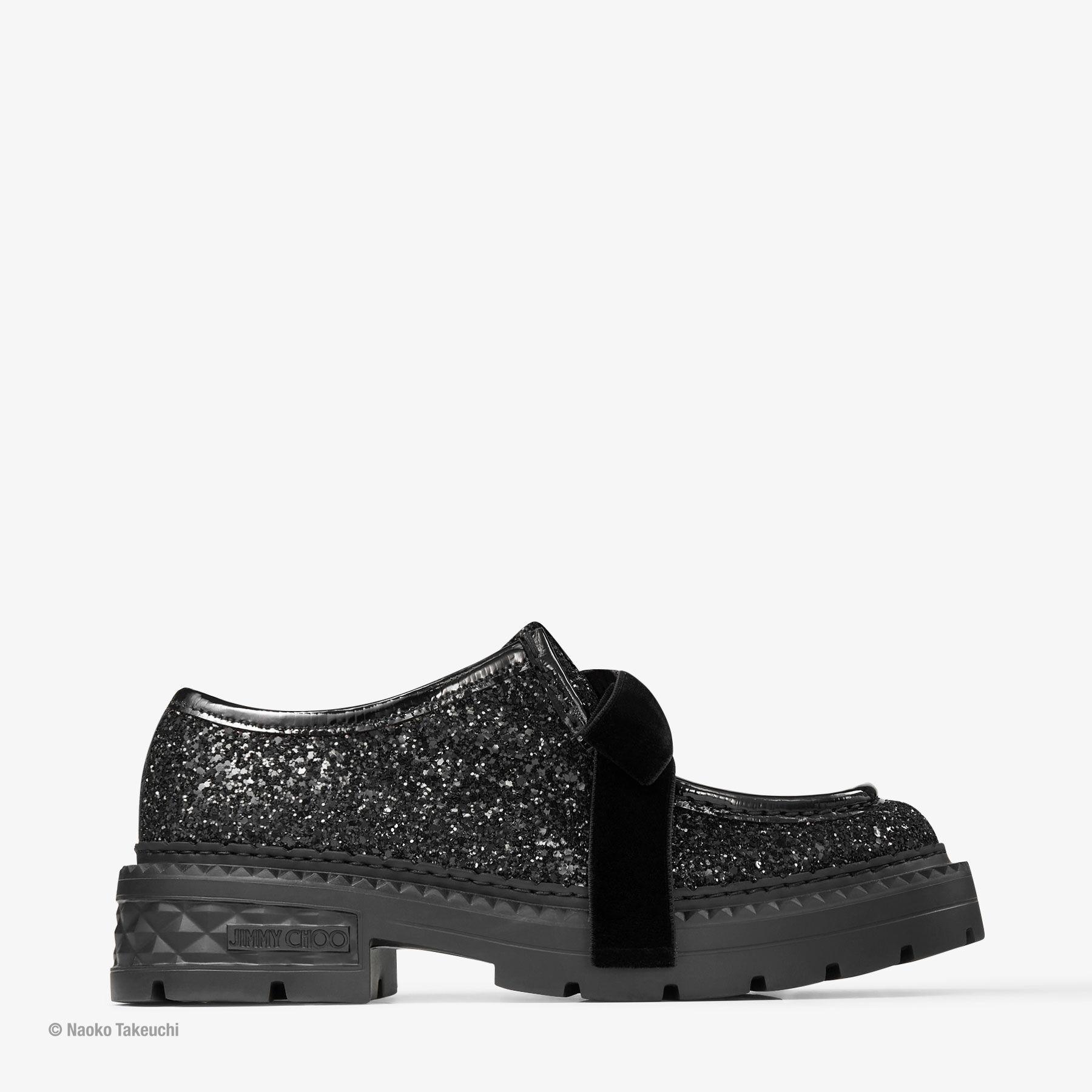 Jimmy Choo Luna Marlow Moccasin in Black | Lyst