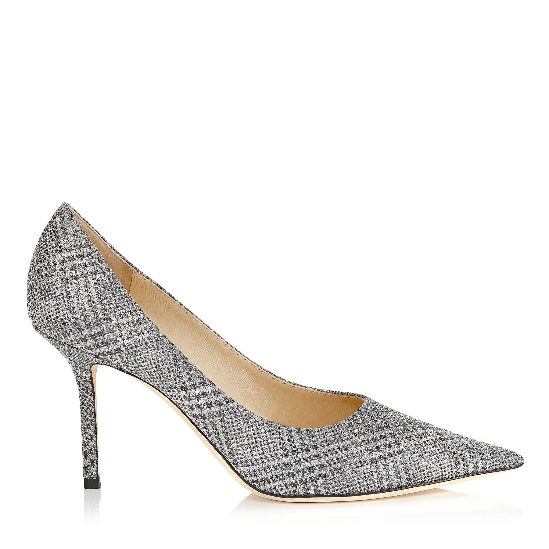 Jimmy Choo Leather Love 85 Silver Prince Of Stars Glitter Pointy Toe ...