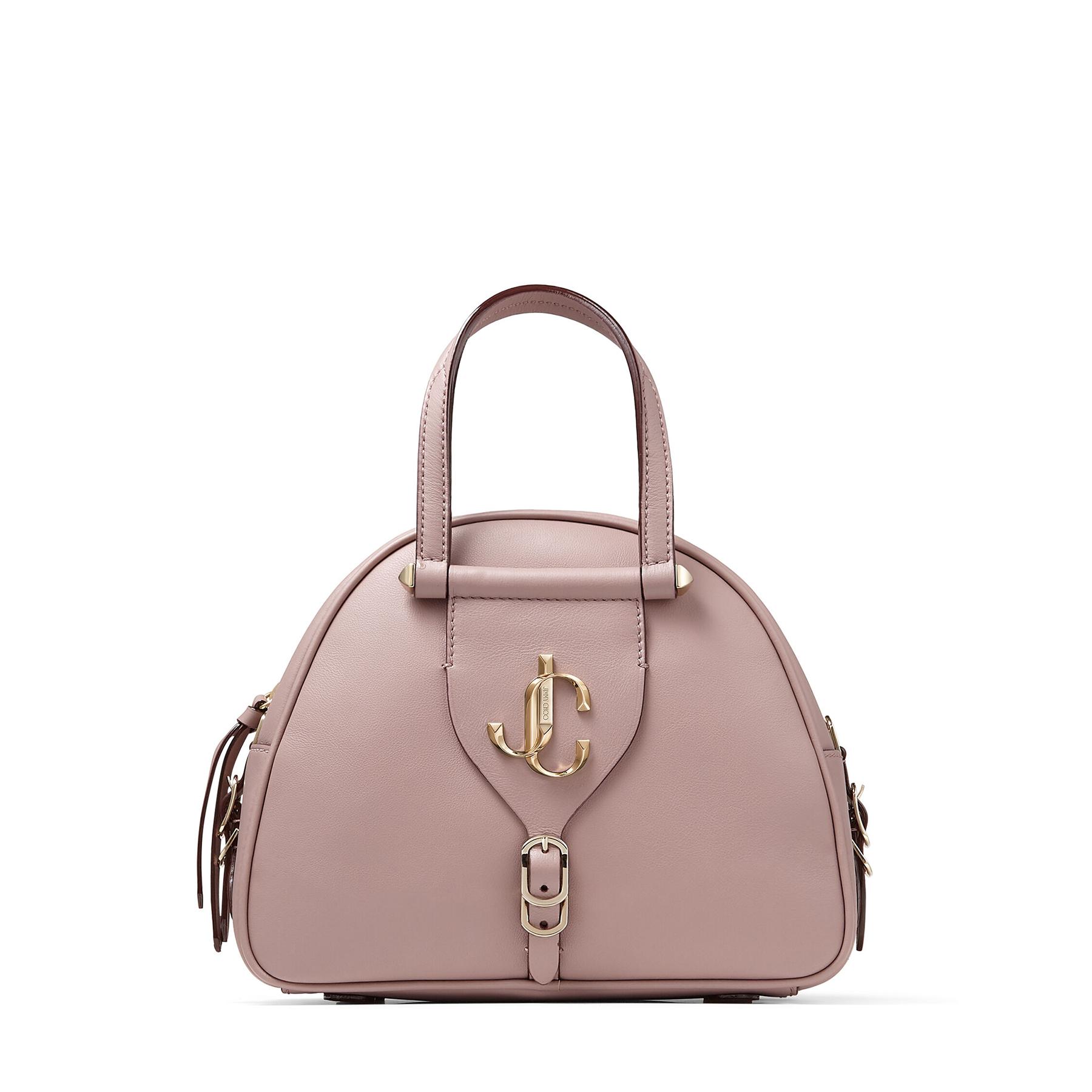 Jimmy Choo Varenne Bowling/s Mauve Calf Leather Bowling Bag