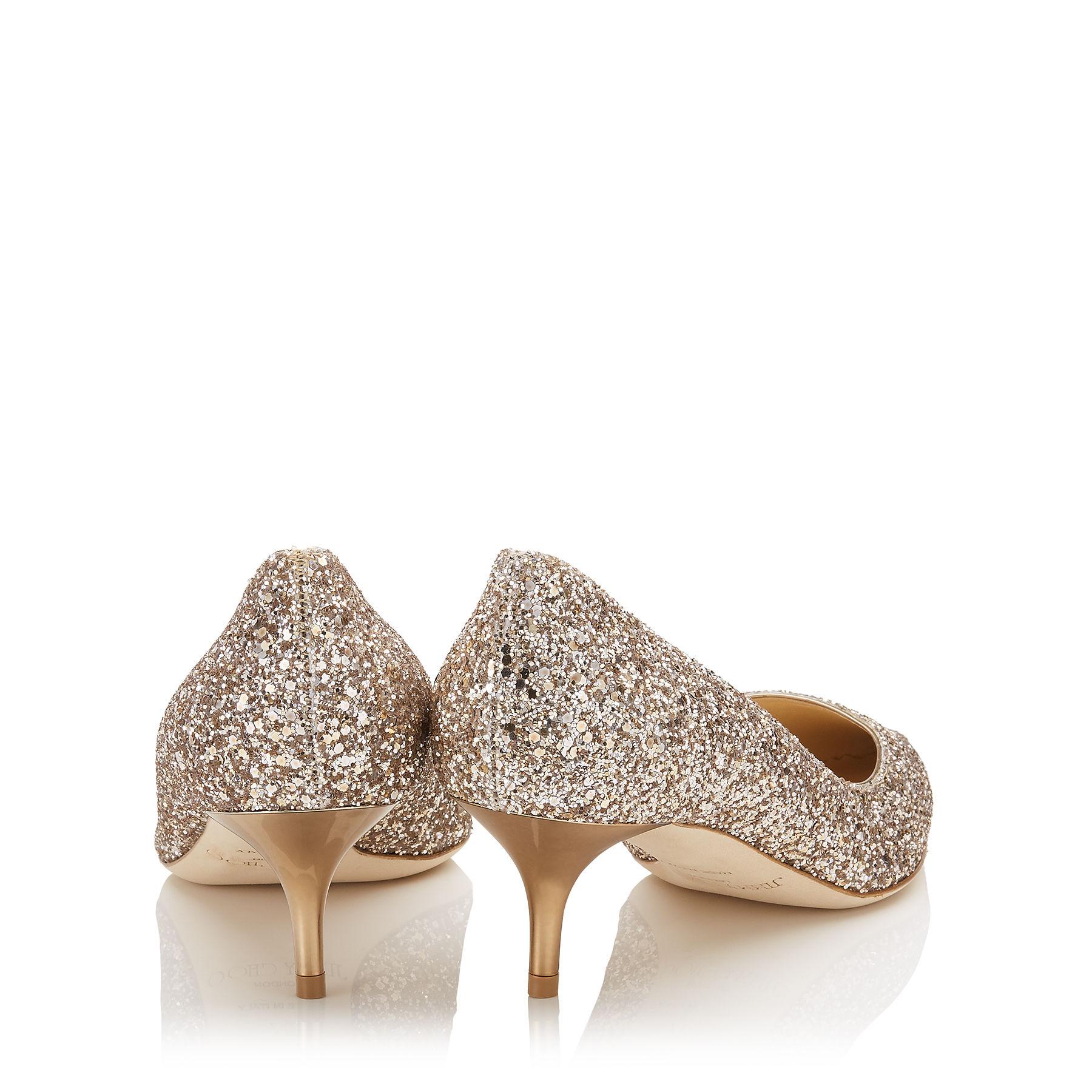 Jimmy Choo Aza Nude Shadow Coarse Glitter Fabric Pointy Toe Jimmy Choo Aza Nude Shadow Coarse Glitter Fabric Pointy Toe
