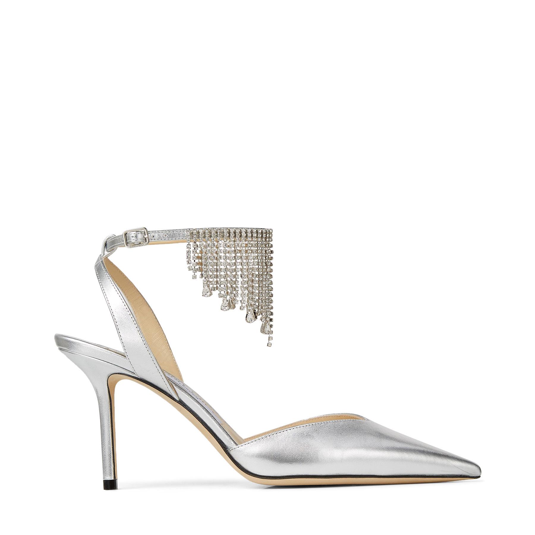 Jimmy Choo Birtie 85 Crystal-embellished Leather Heeled Sandals in