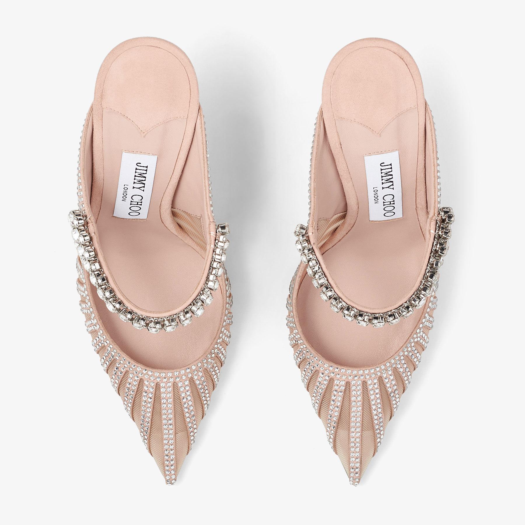 Jimmy Choo Bing 100 Embellished Mules in Pink | Lyst