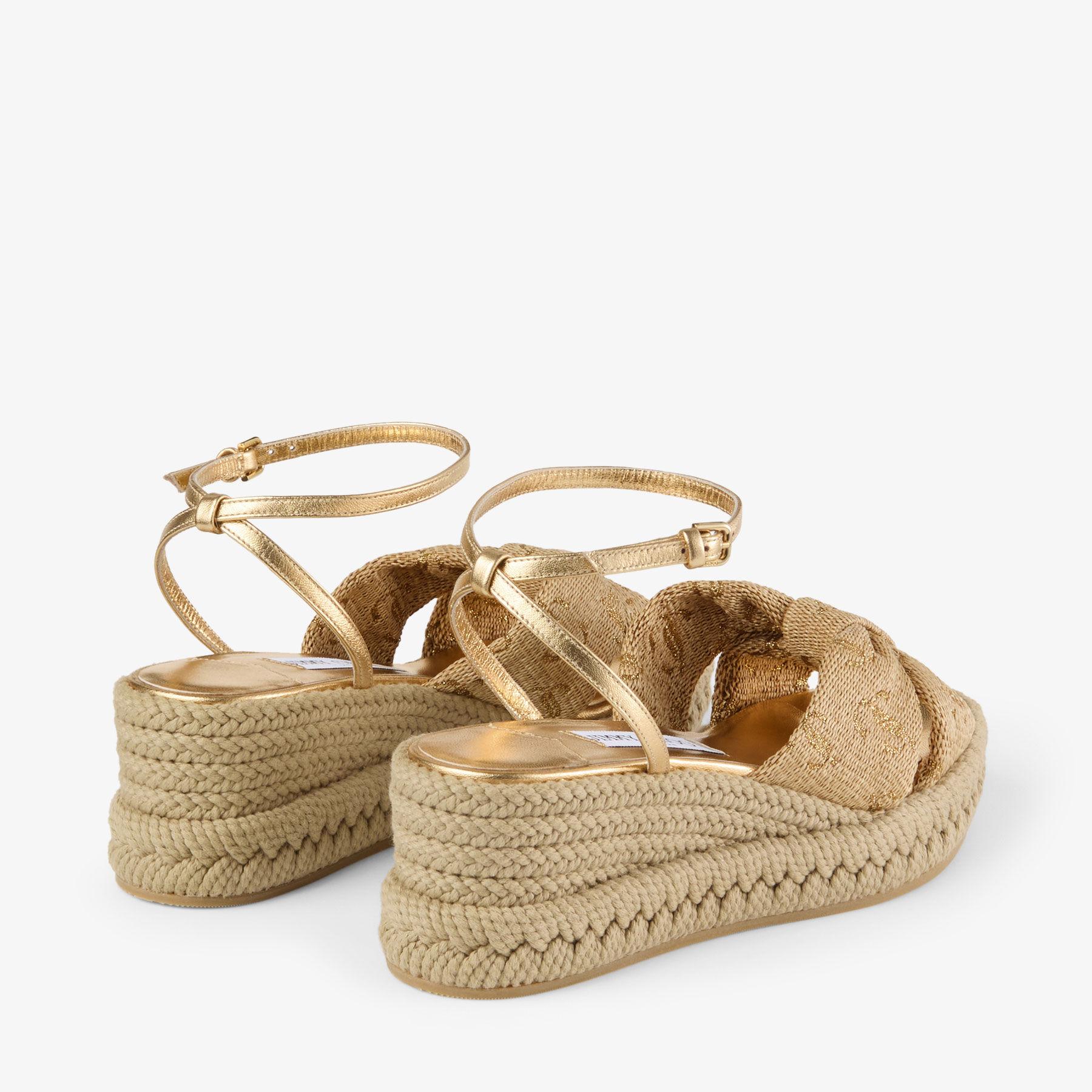 Jimmy Choo Aella Wedge 60 in Natural | Lyst