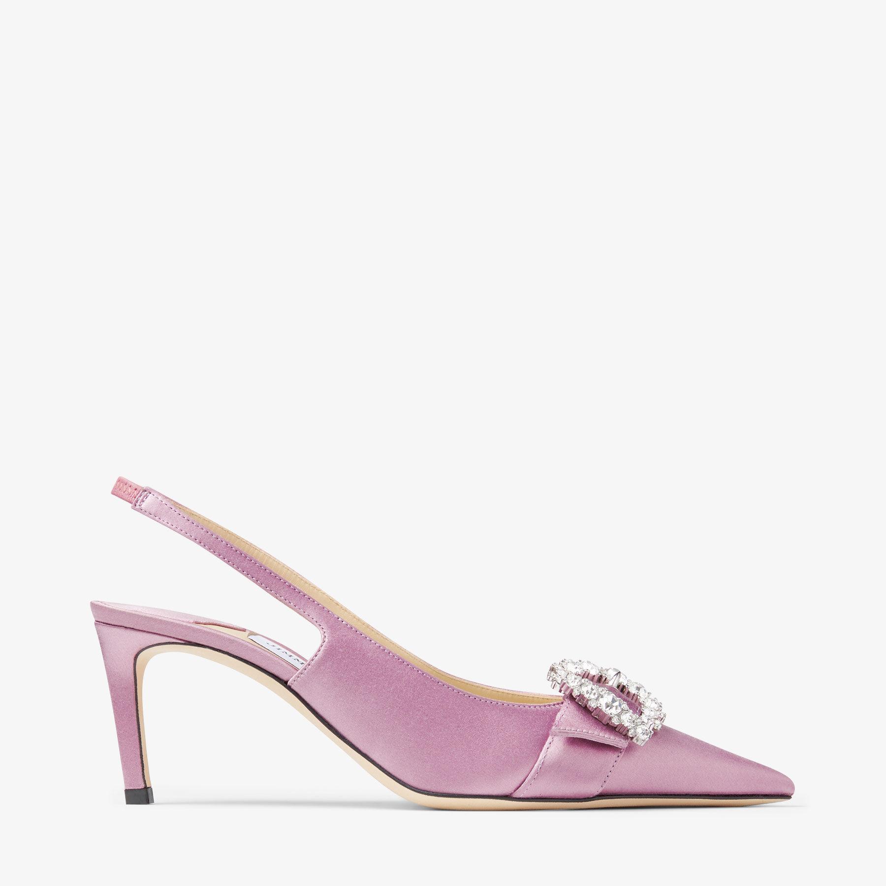 【JIMMY CHOO】Cheri SB 65-Onpa-Powder Pink ★関税送料込み クリスタル◇Jimmy Choo CHERI SB 65 ナッパレザー POWDER PINK