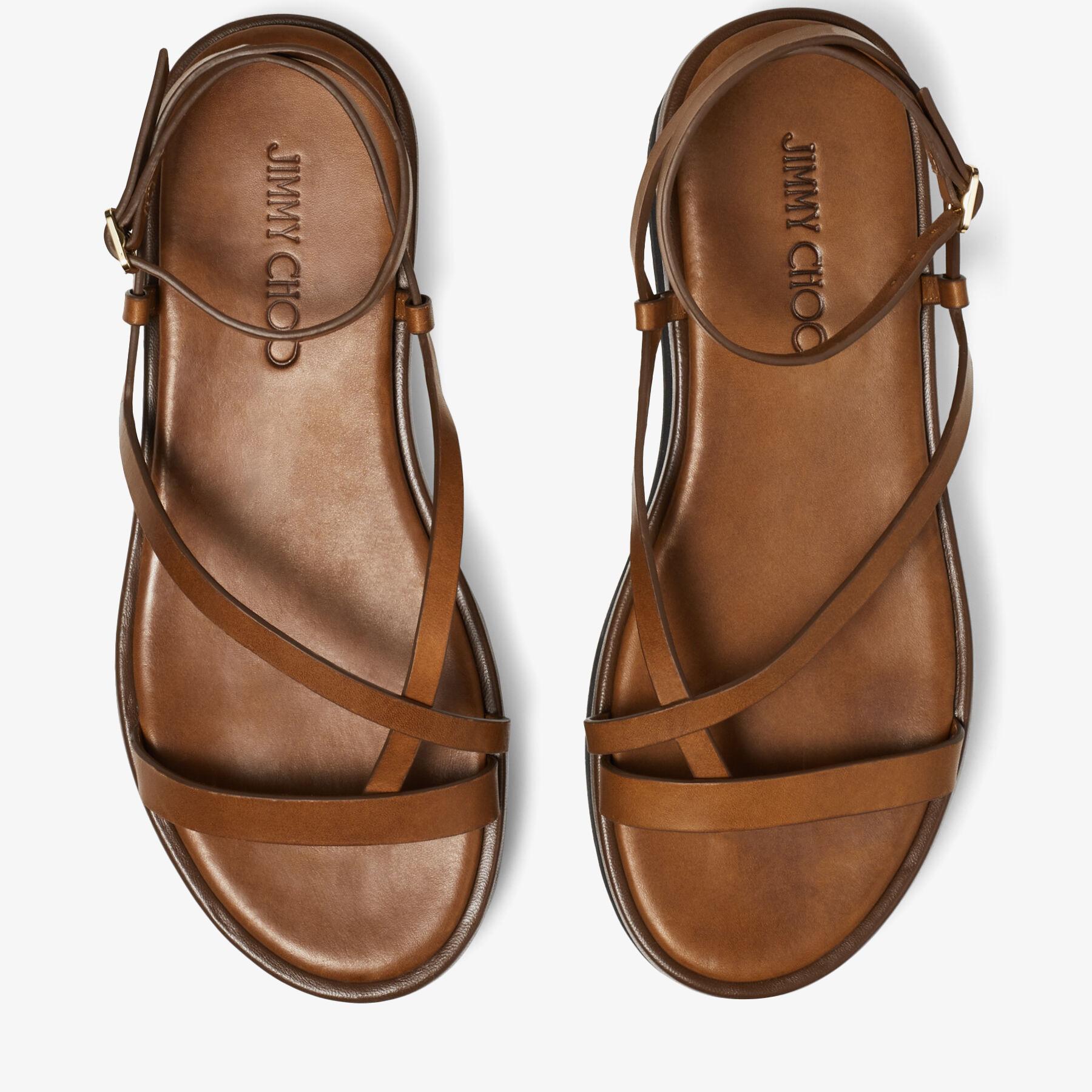 Jimmy Choo Pine Flat in Brown | Lyst
