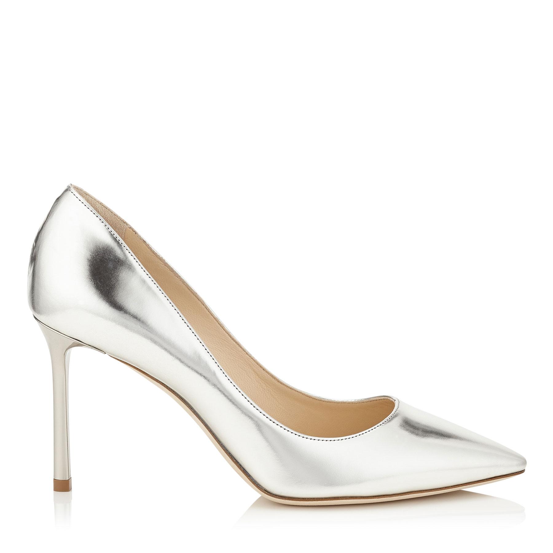 Jimmy Choo Romy 85 Leather Pointy Toe Pumps in Metallic - Lyst