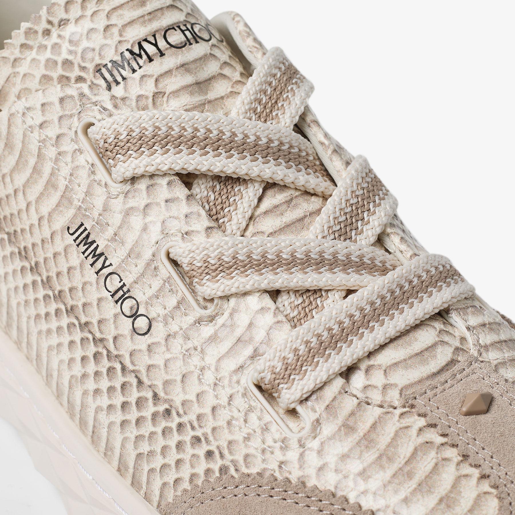 【Jimmy Choo】Diamond Light Flex F メタリック スニーカー Diamond Light Flex F | Silver Metallic Nappa Leather