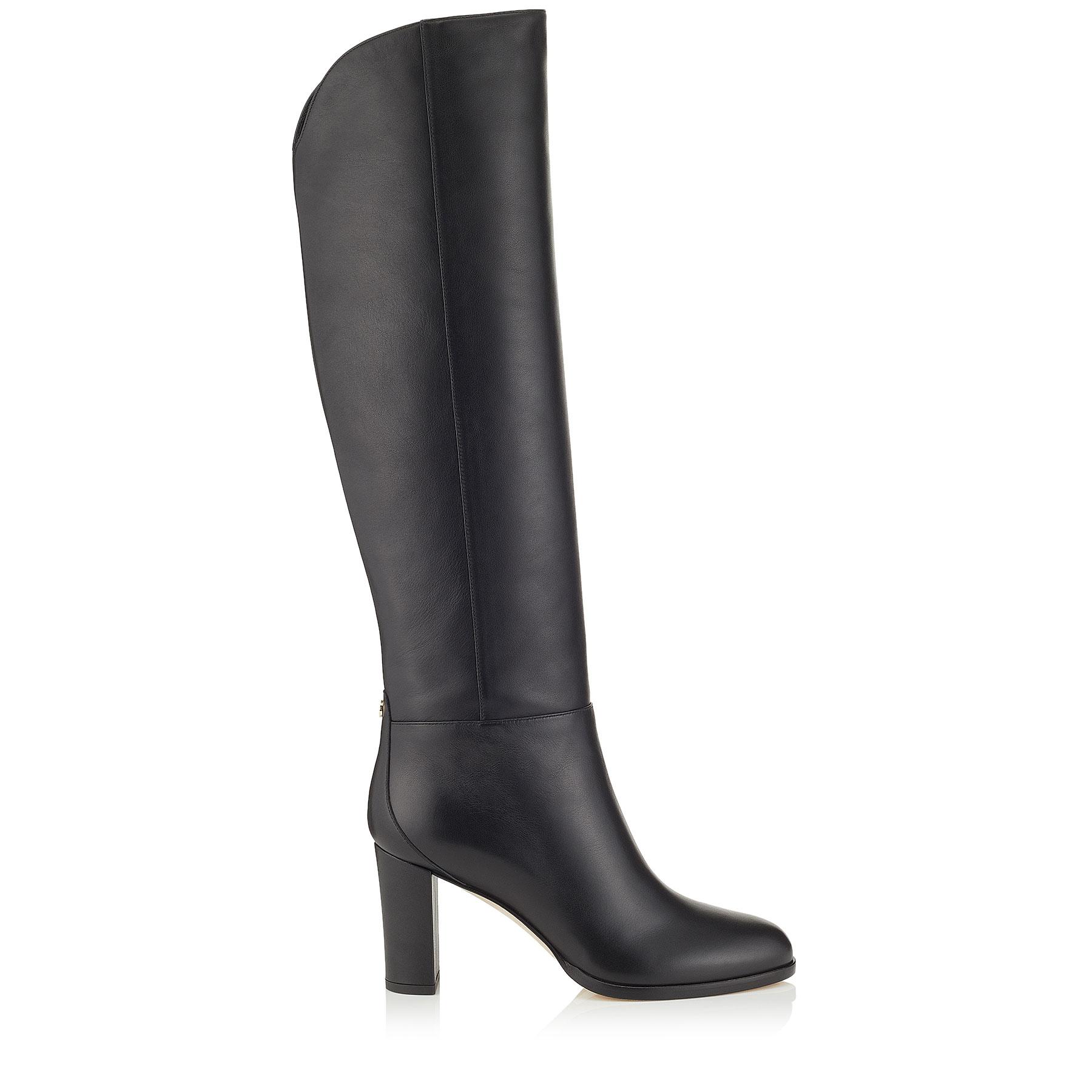 Jimmy Choo Leather Madalie 80 Boots in Black - Lyst