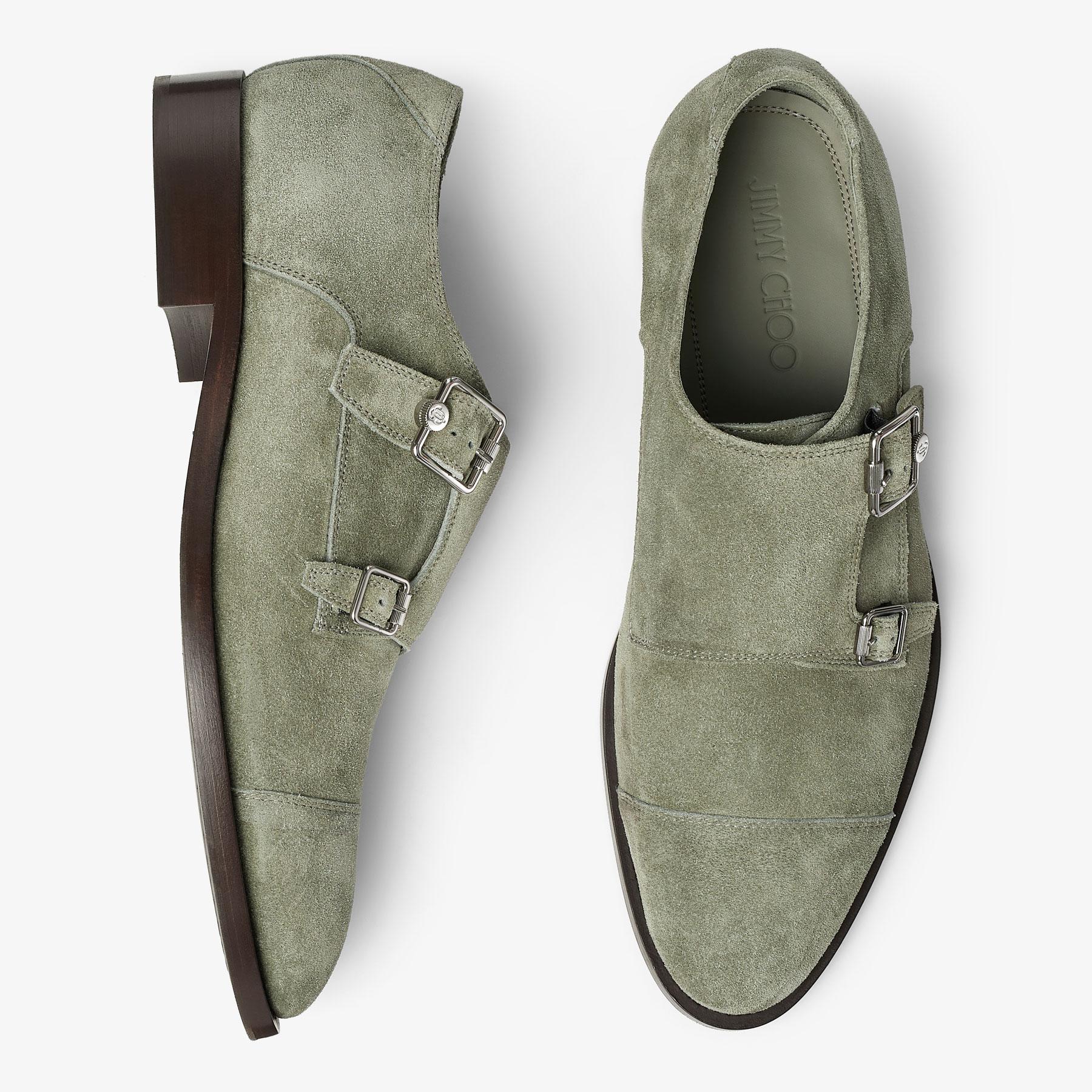 Jimmy Choo Finnion Monkstrap in Green for Men | Lyst