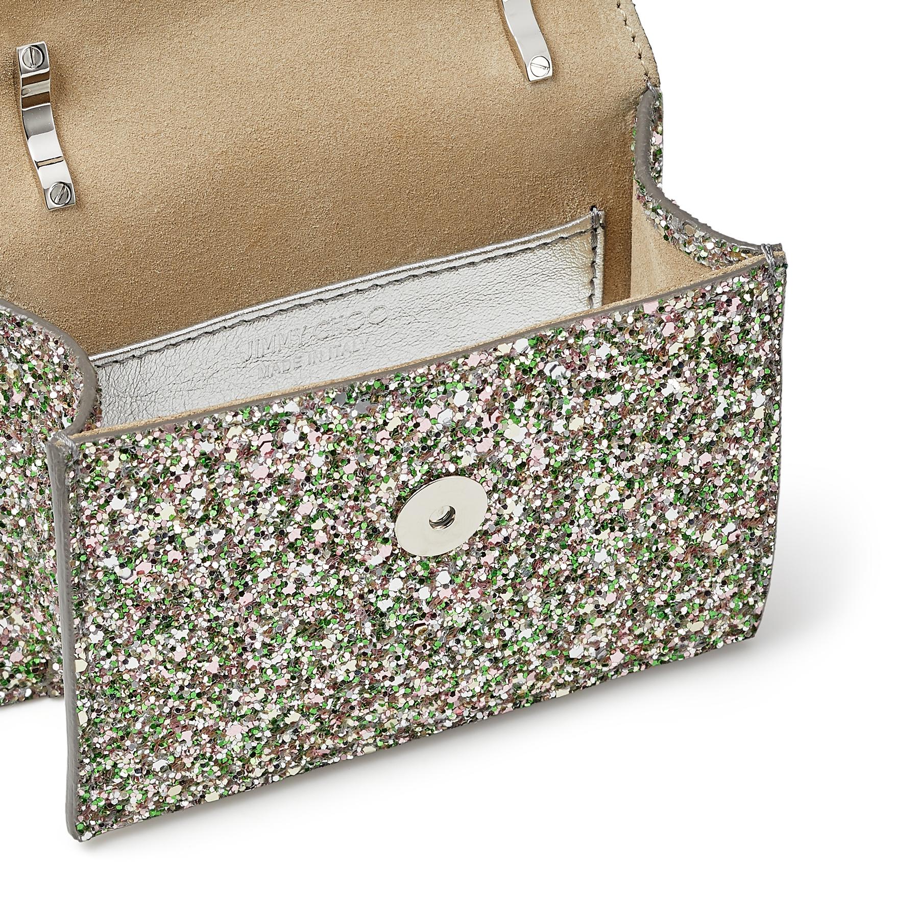 バッグ jimmy choo 201 mini paris cgf peppermint Jimmy Choo Mini Paris Peppermint Coarse Glitter Fabric Super Mini