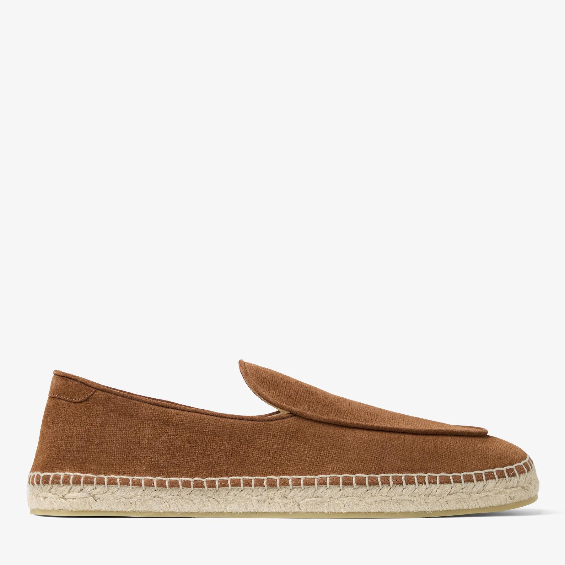 Jimmy Choo Men\'s Snake-Print Espadrille Slip-Ons in Brown and Black Jimmy Choo - Maelie Dark Olive Snake Print Leather Sandal, 70mm main image 4