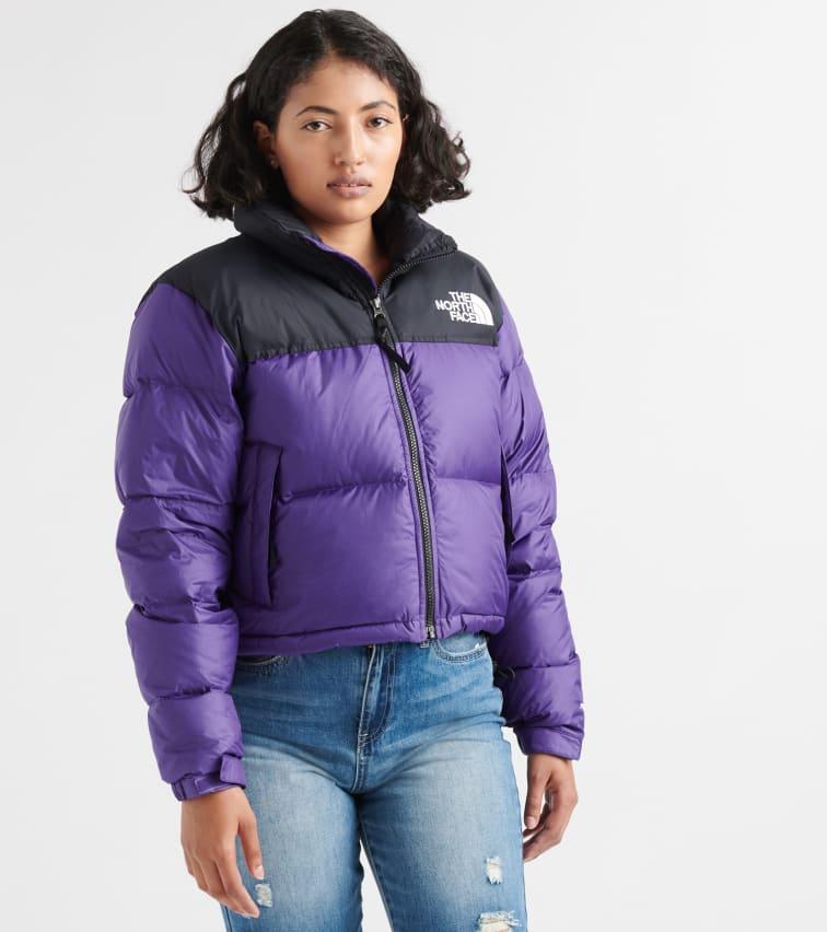 north face purple nuptse