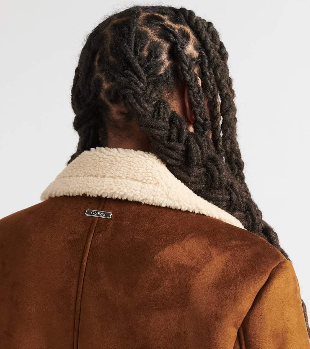 guess faux shearling jacket