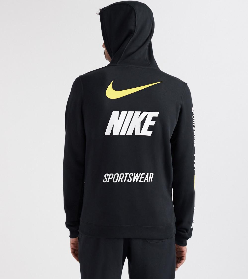 Download Nike Cotton Microbrand Pullover Hoodie in Black for Men - Lyst