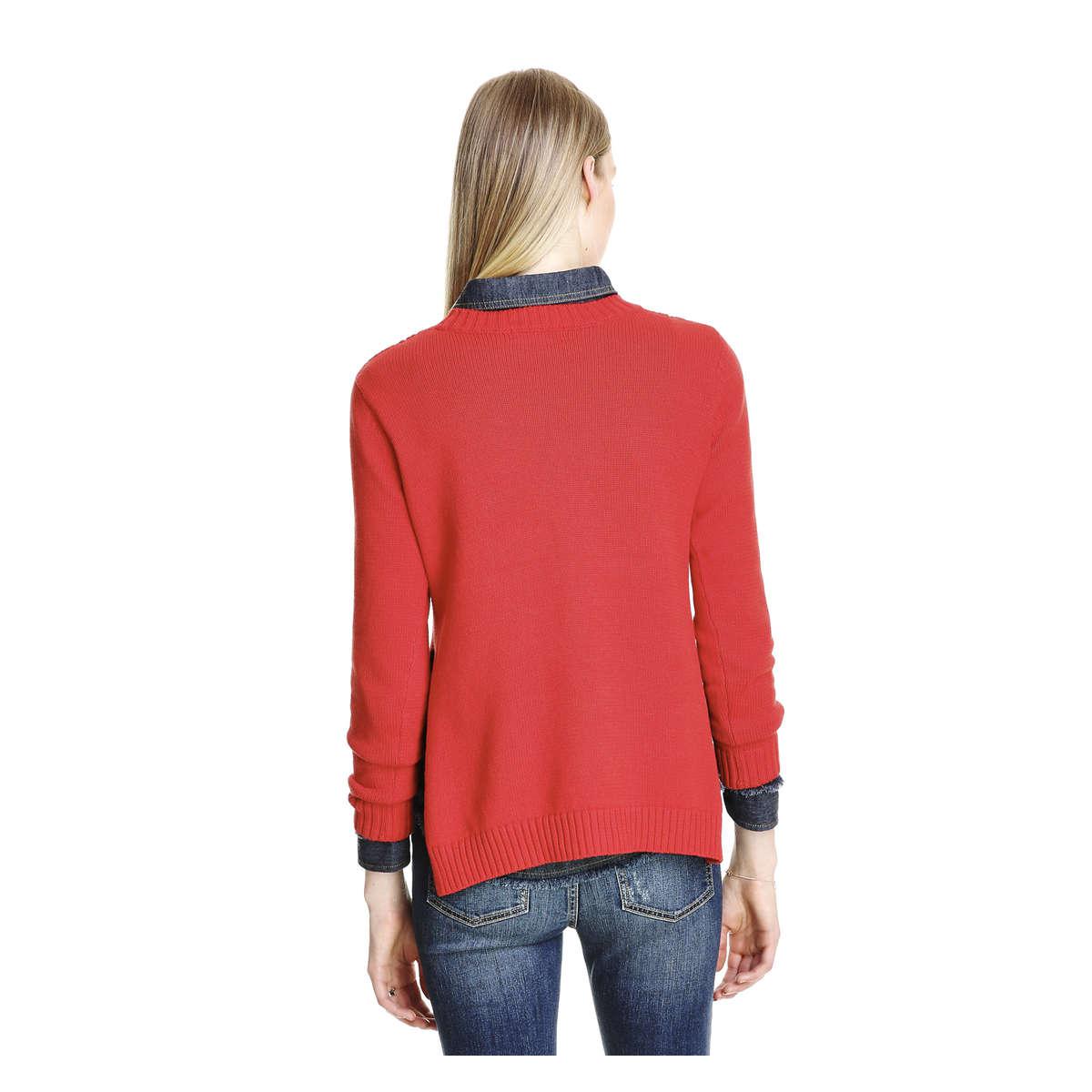 Lyst Joe Fresh Cable Knit Sweater in Red