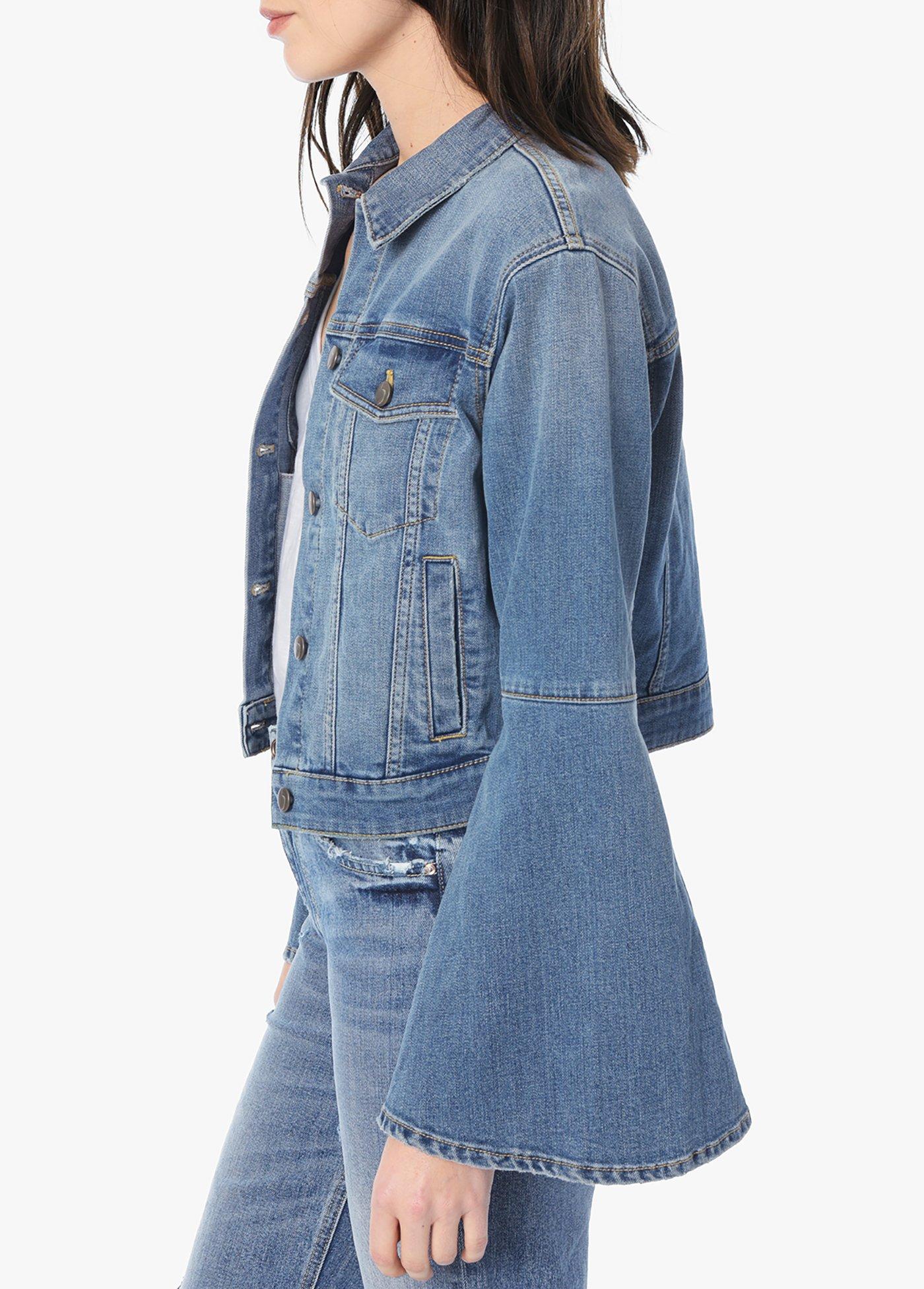 bell sleeve denim jacket