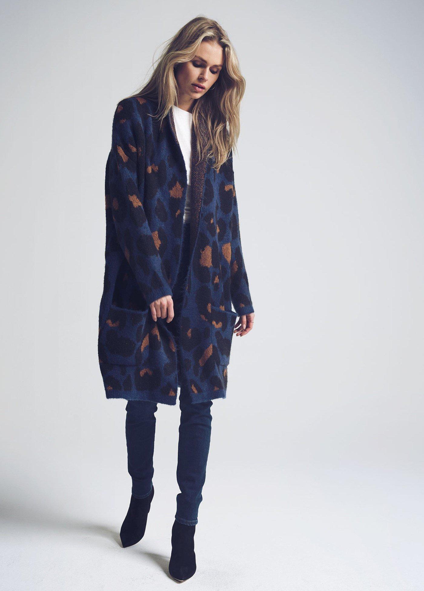 joe's jeans leopard cardigan