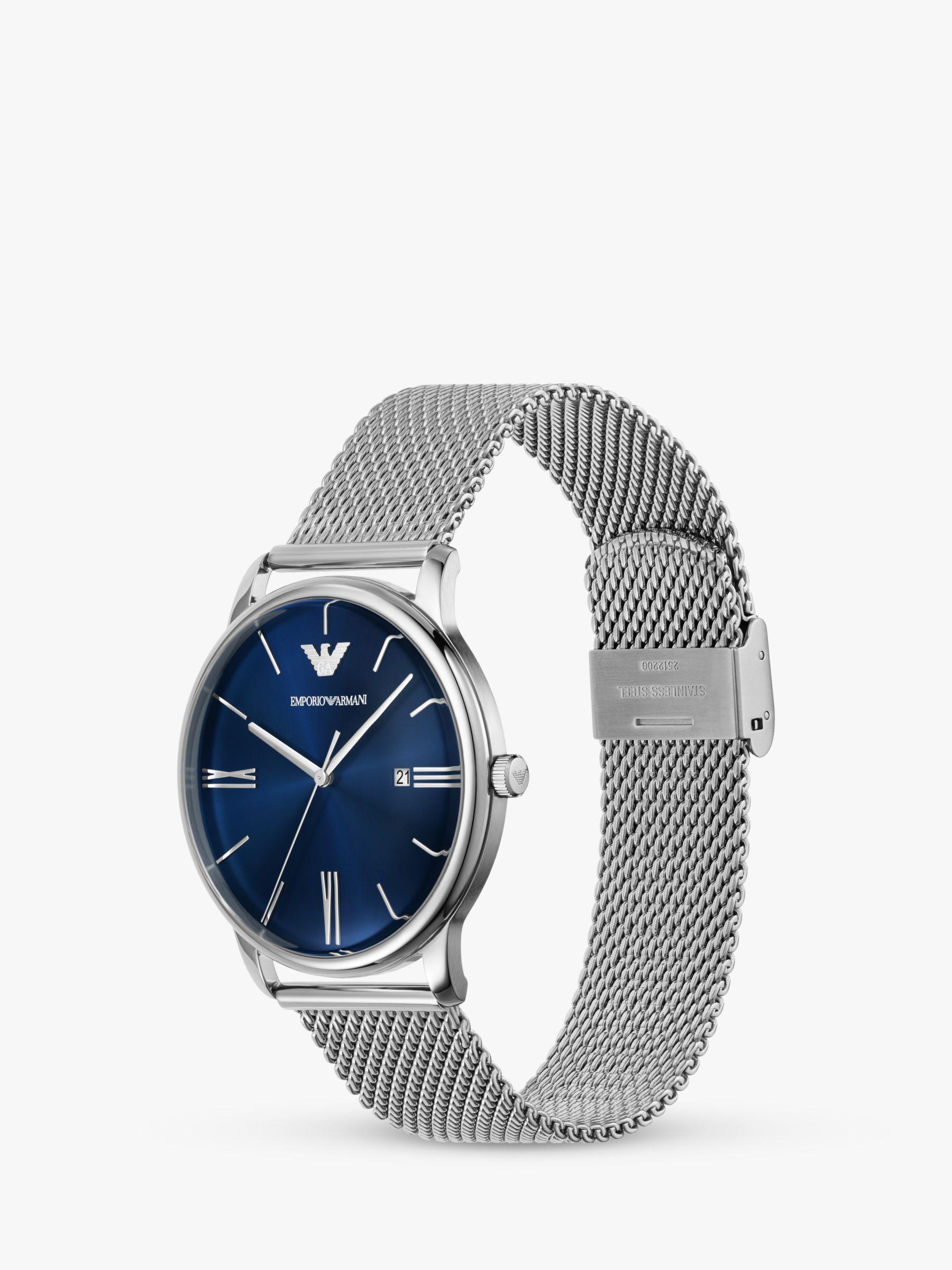 Emporio armani deals watch mesh strap
