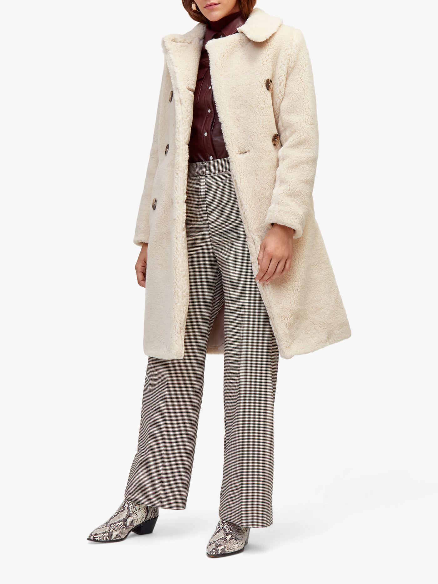 cream teddy bear coat