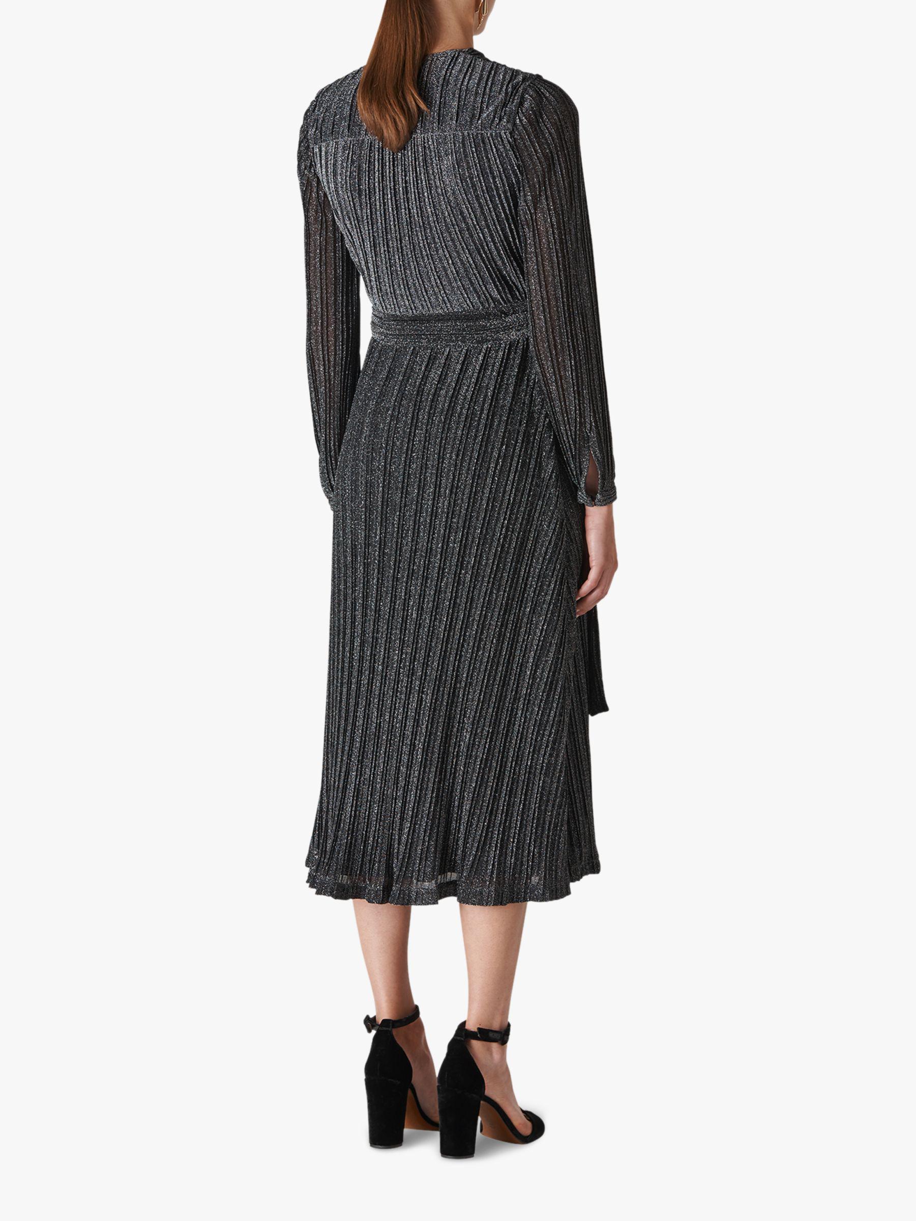 whistles maia sparkle wrap dress