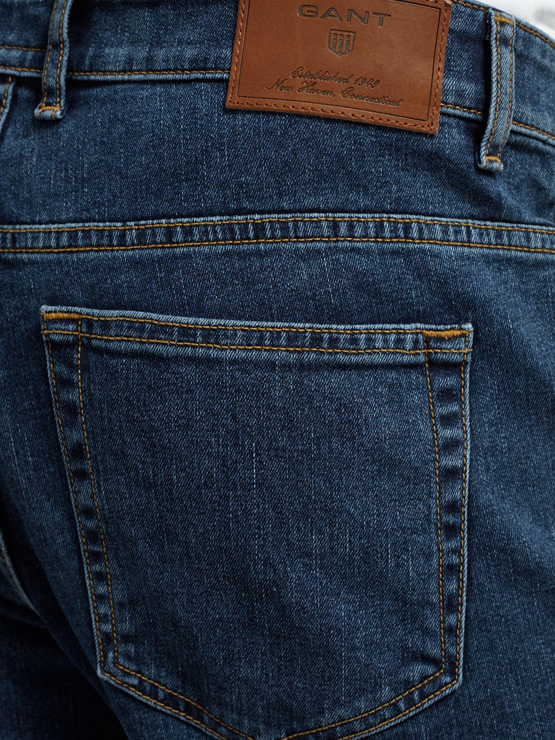 GANT Denim 11 Oz Comfort Regular Straight Jeans in Mid Blue (Blue) for ...