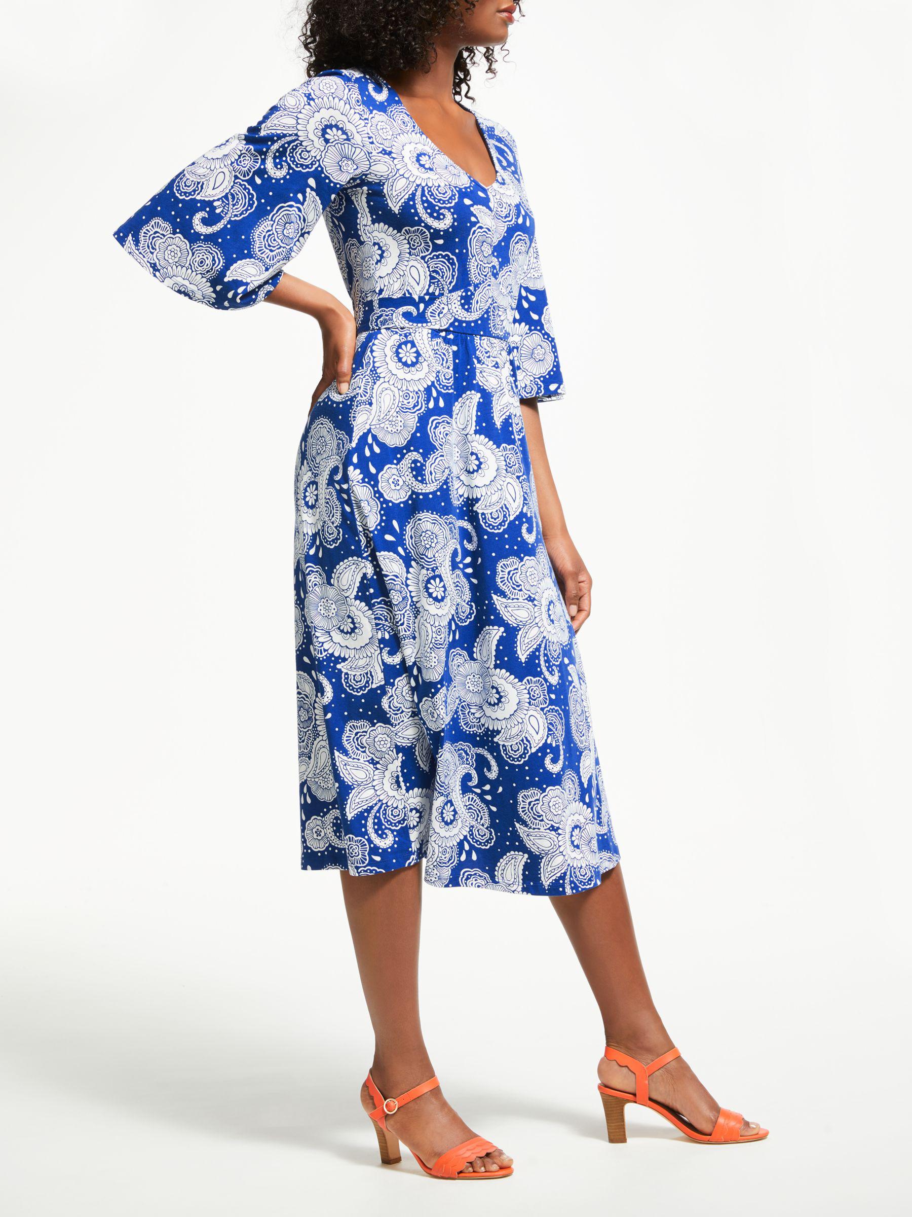 Boden Cotton Louisa Jersey Dress in Blue Lyst