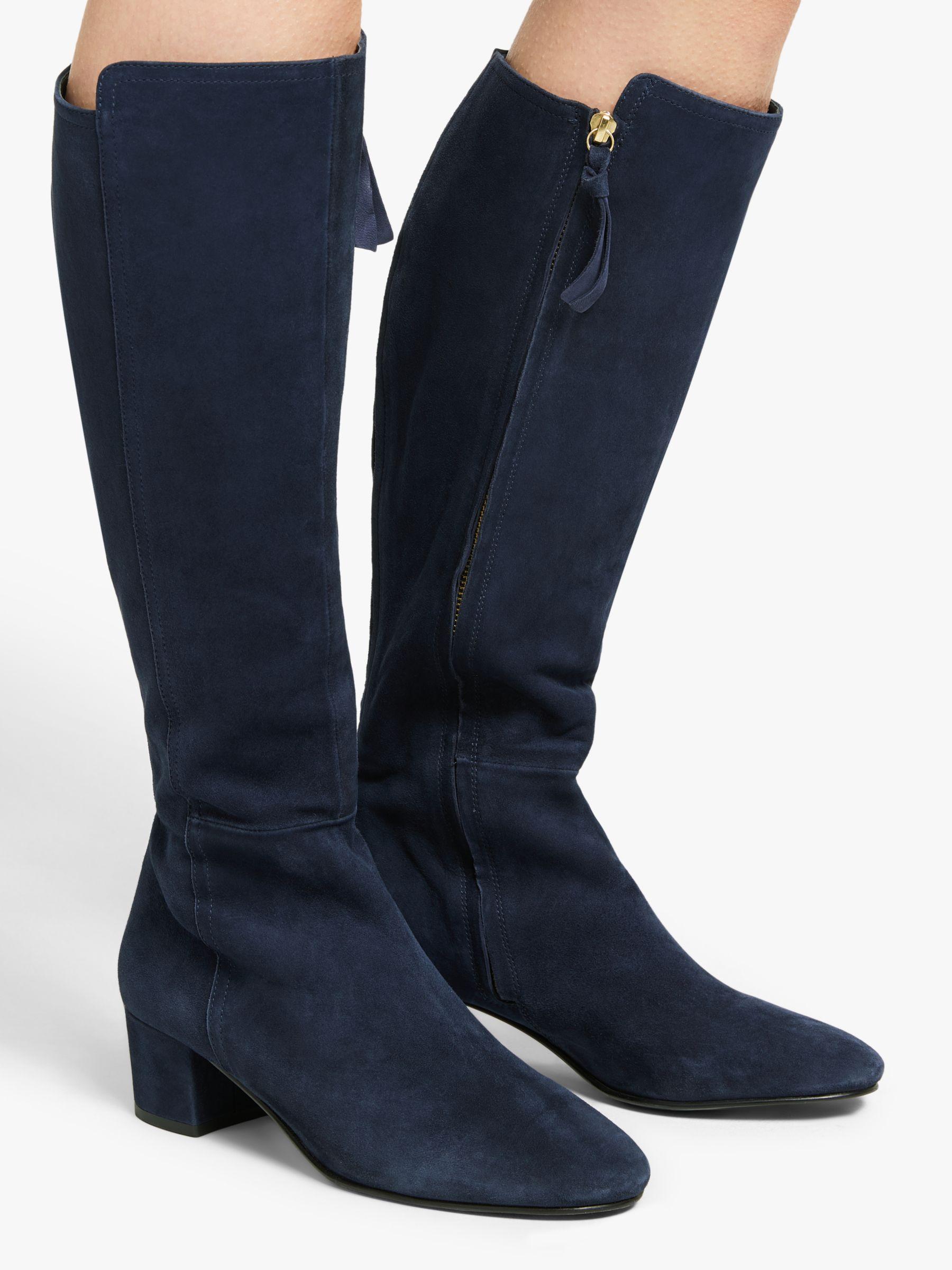 navy knee boots