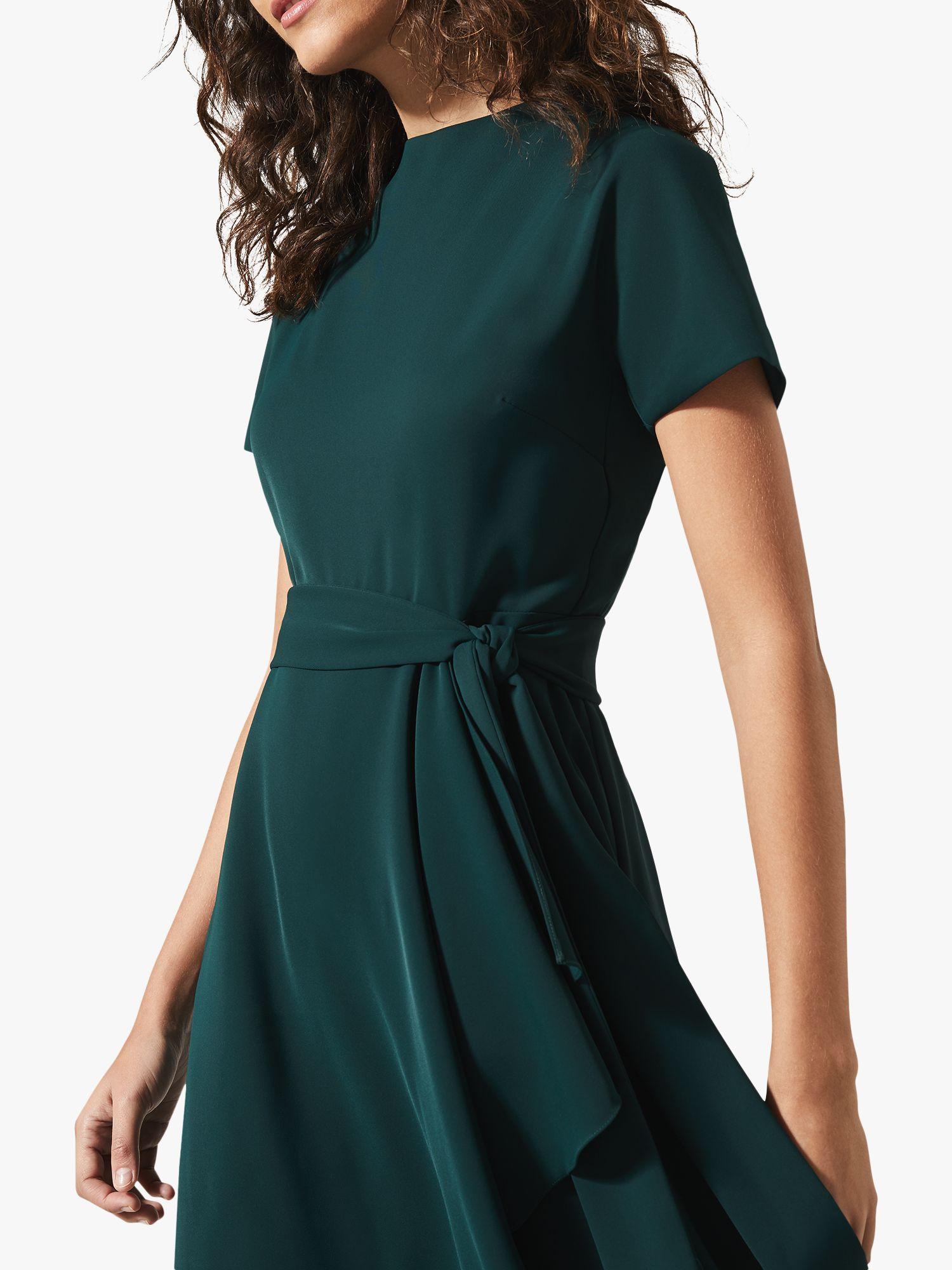 phase eight mylee belted dress bottle green