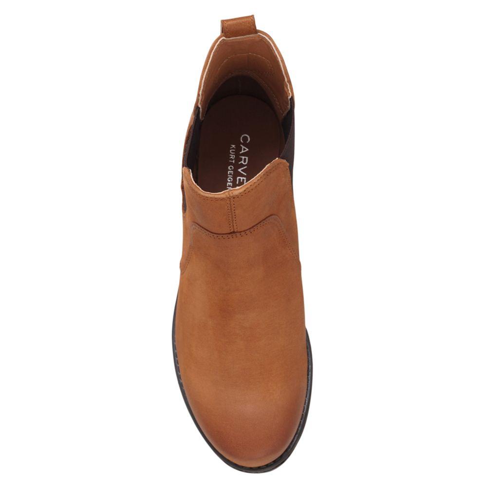 carvela solid slip on ankle boots