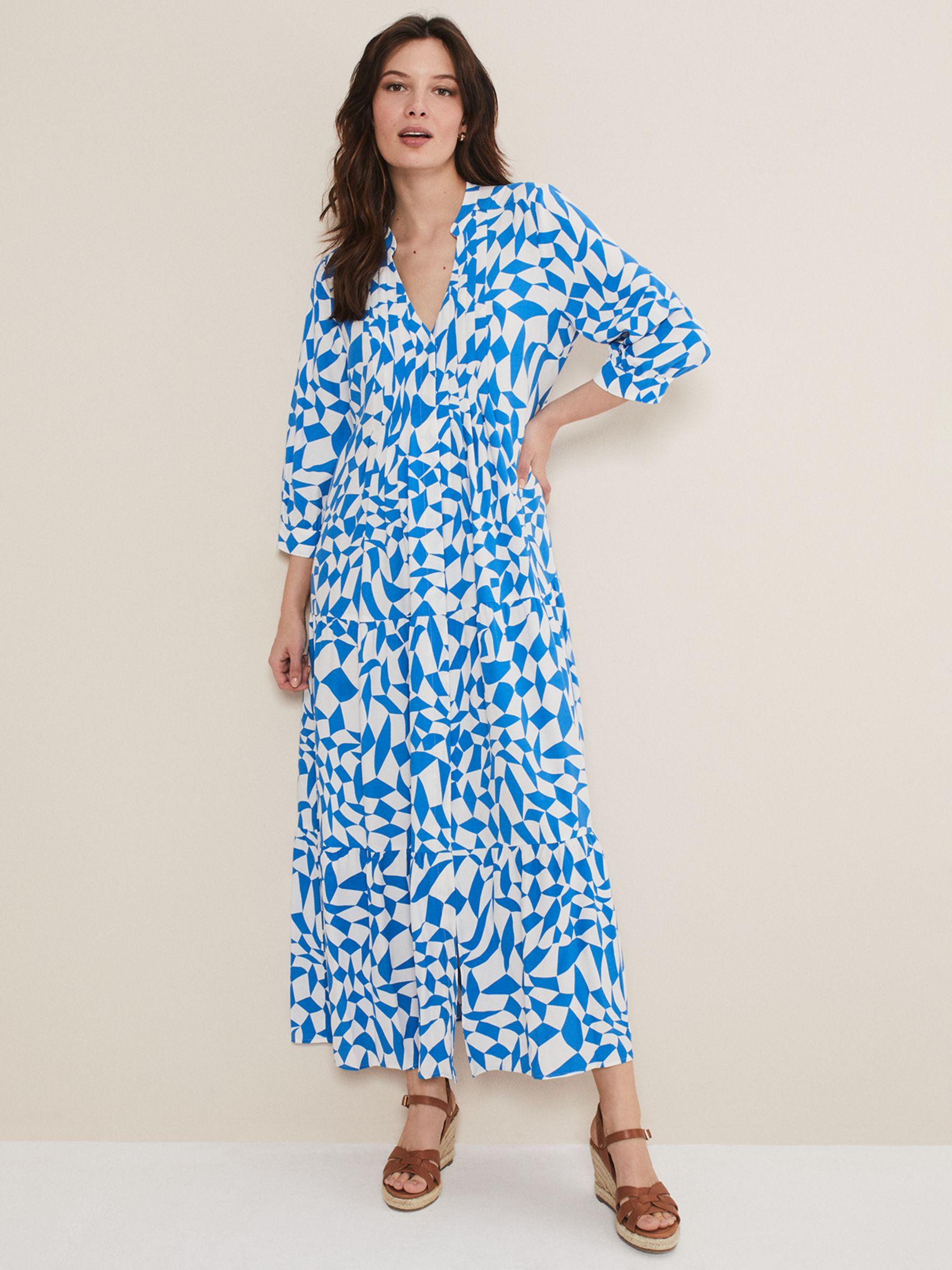 Phase Eight Penele Geo Print Maxi Dress in Blue | Lyst UK