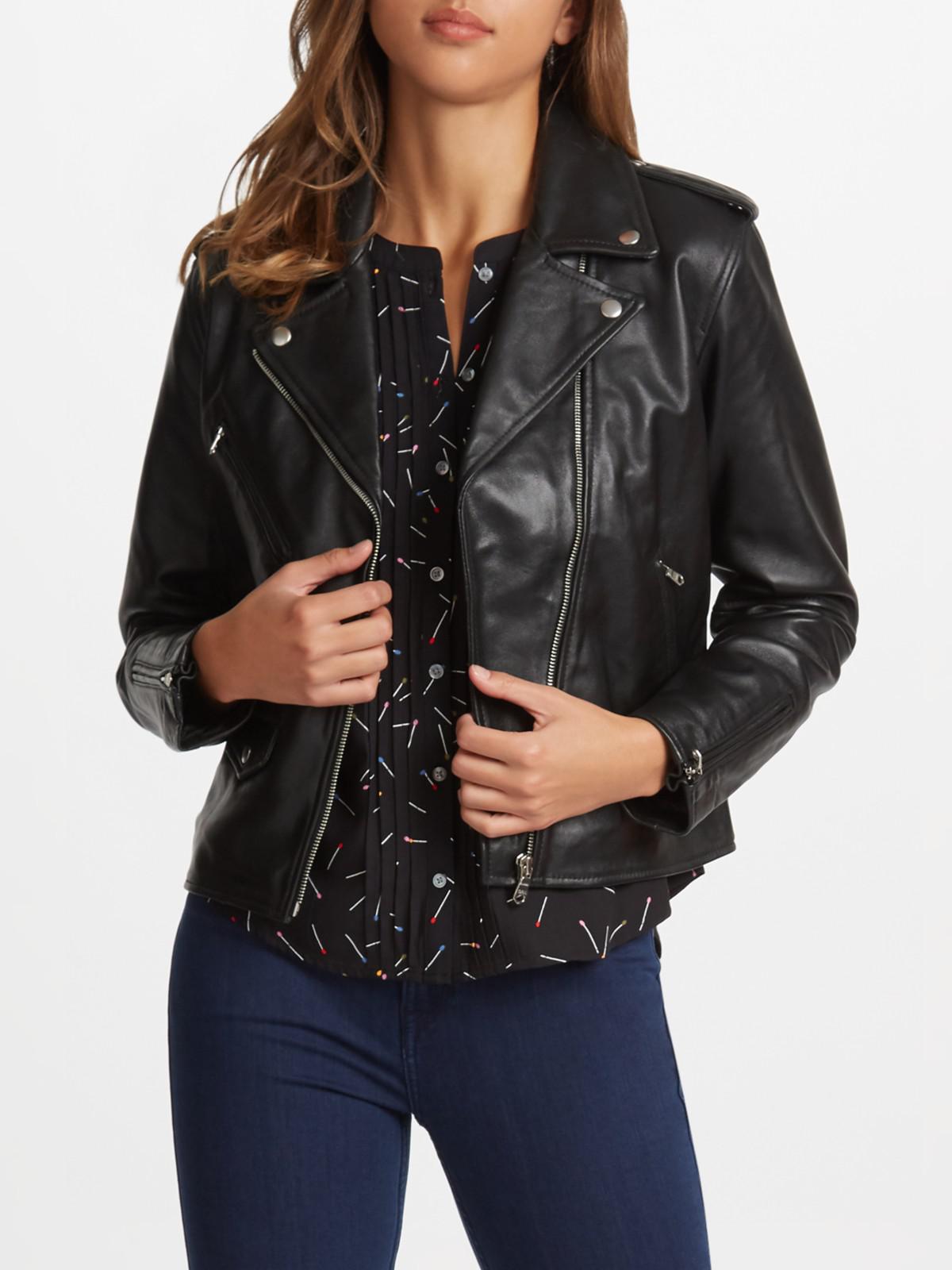 levi's relaxed leather moto jacket