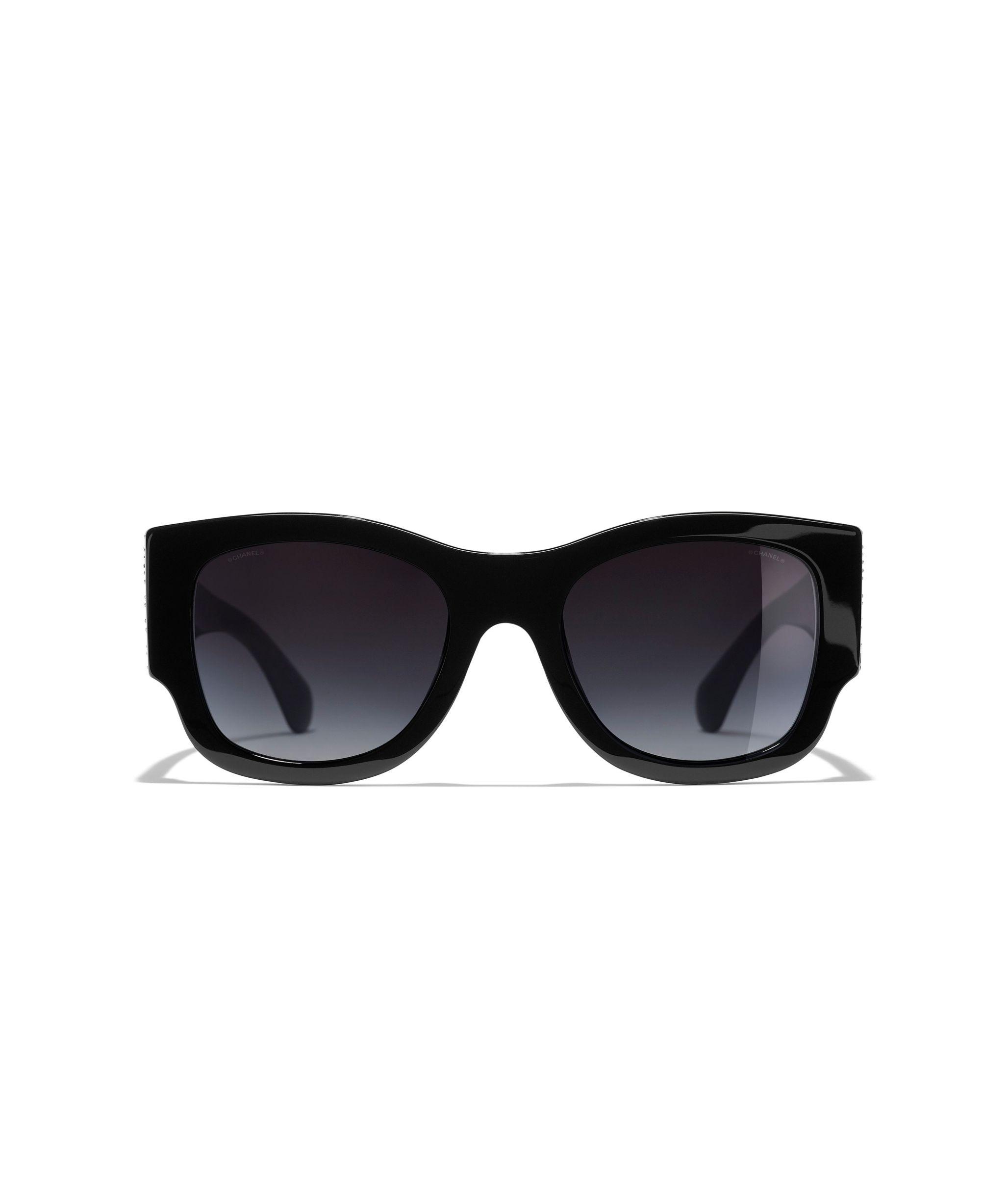 Chanel Oval Sunglasses Ch5421b Black/black Gradient