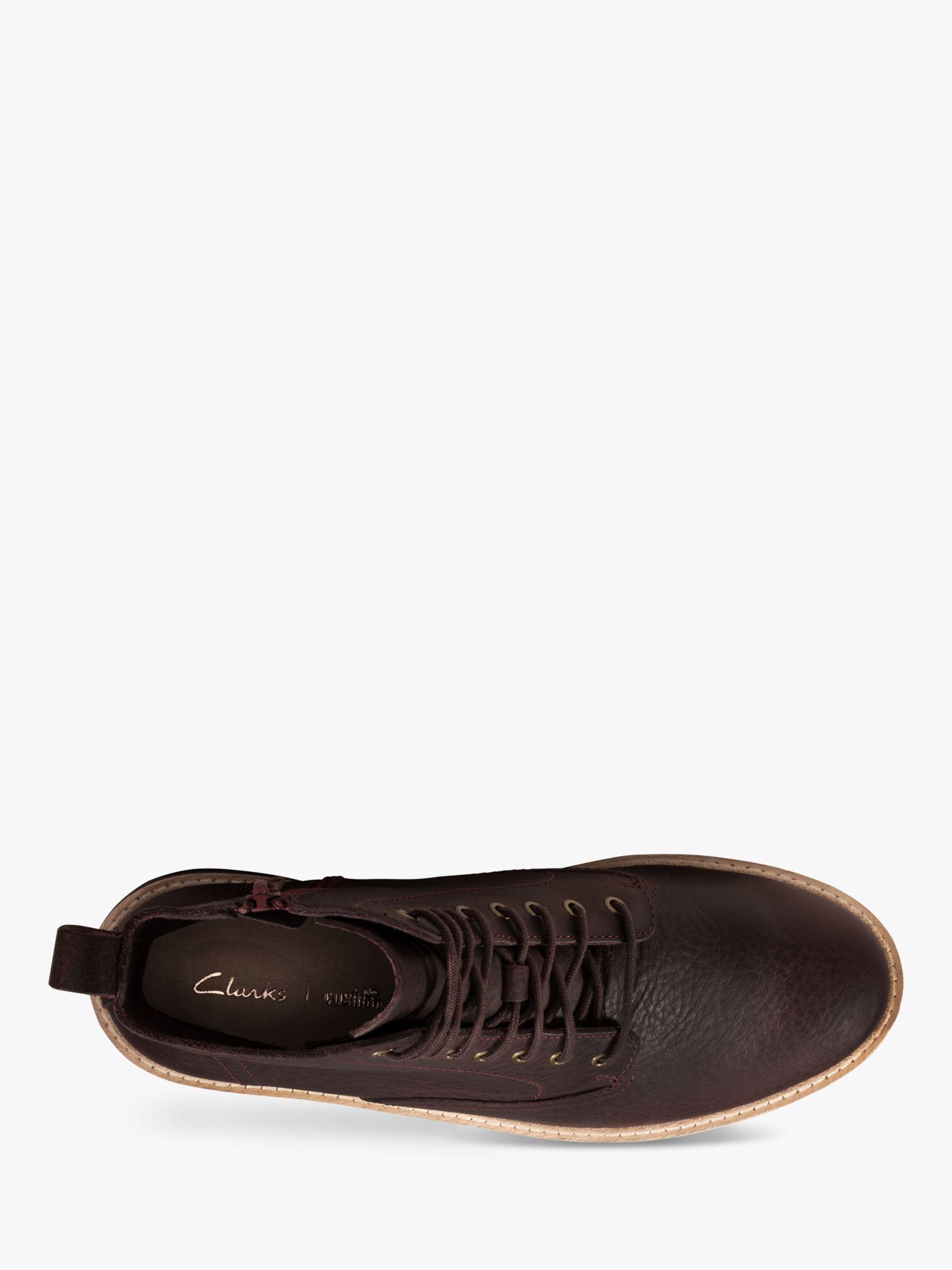 clarks trace pine leather lace up ankle boots