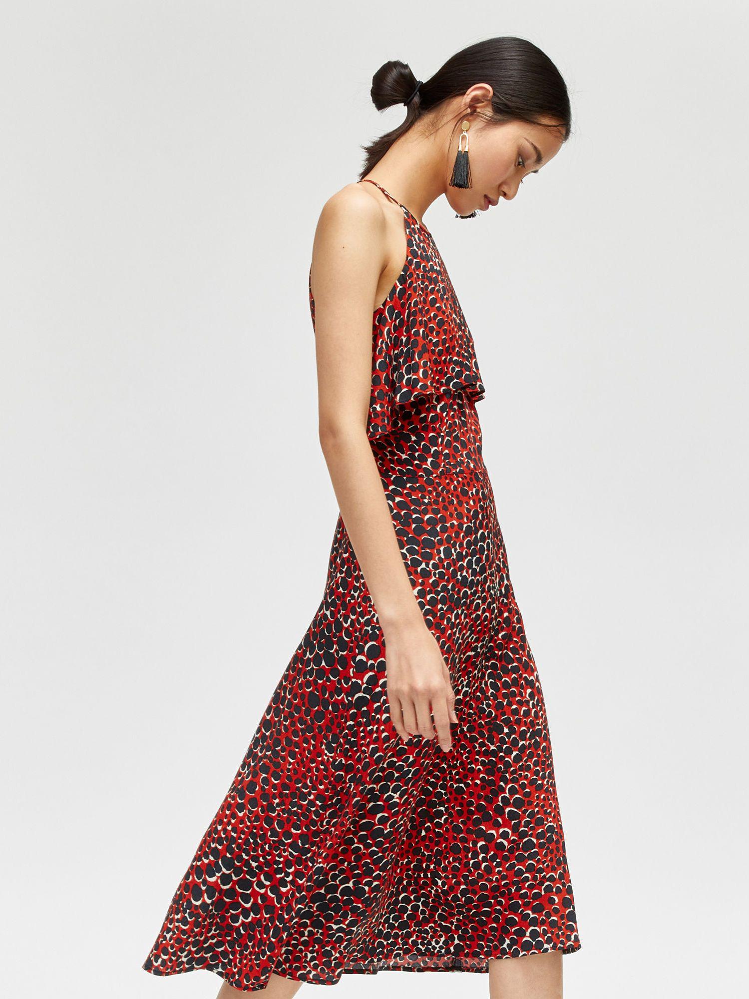warehouse brushed cheetah maxi dress